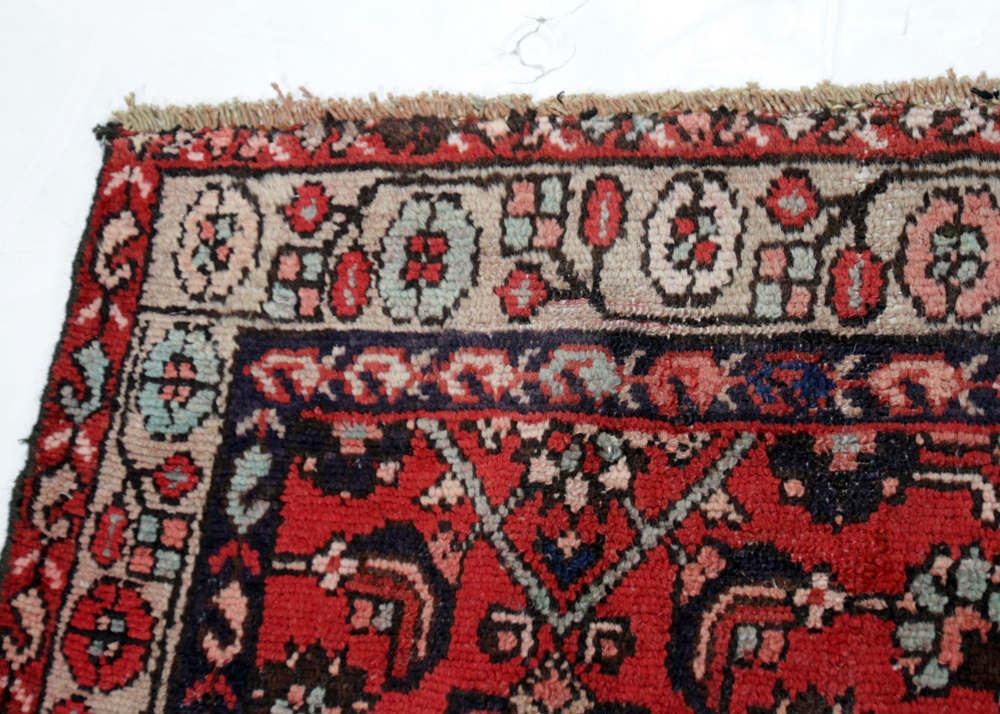 Hand-Knotted Persian Hamadan Carpet Runner
