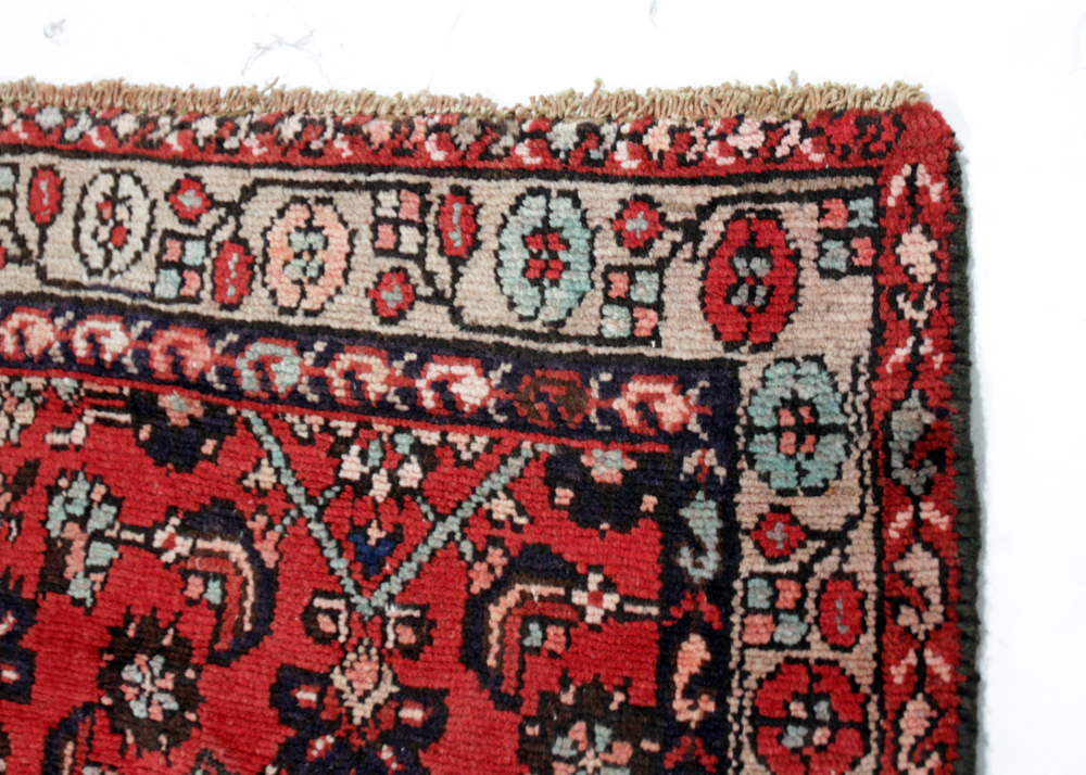 Hand-Knotted Persian Hamadan Carpet Runner