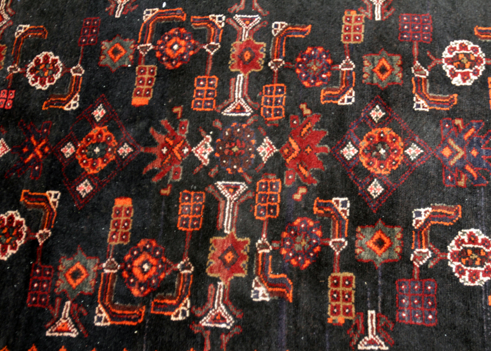 Hand-Knotted Persian Kurdish Bijar Wool Carpet Runner