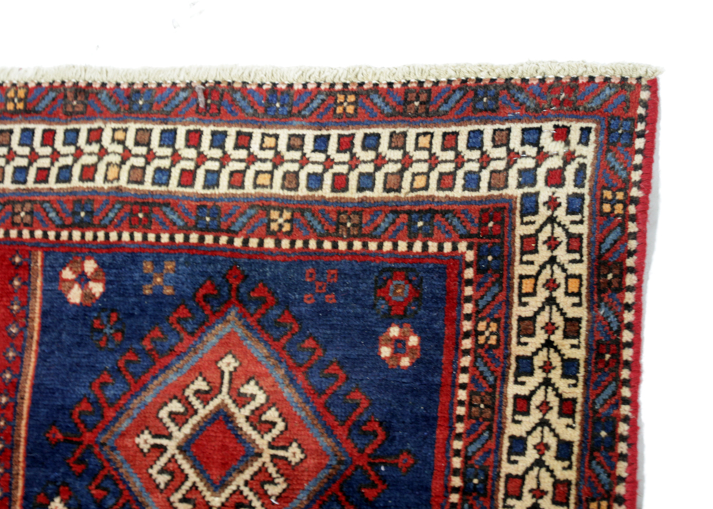 Hand-Knotted Vintage Persian Sirjan Wool Area Rug