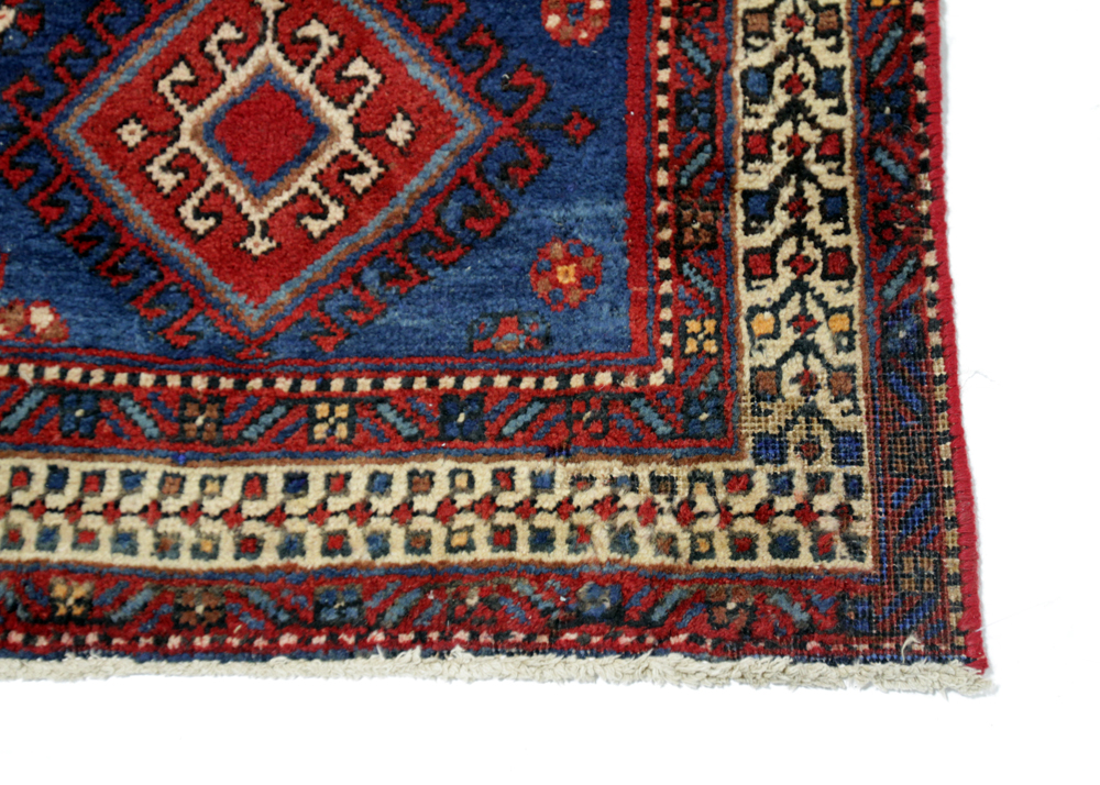 Hand-Knotted Vintage Persian Sirjan Wool Area Rug
