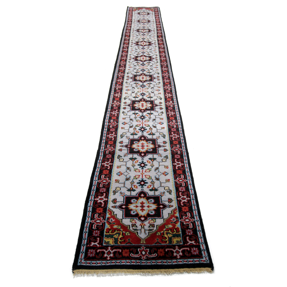 Hand-Knotted Indo-Persian Bakhshayesh Heriz Palace Size Runner