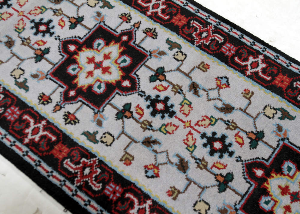 Hand-Knotted Indo-Persian Bakhshayesh Heriz Palace Size Runner