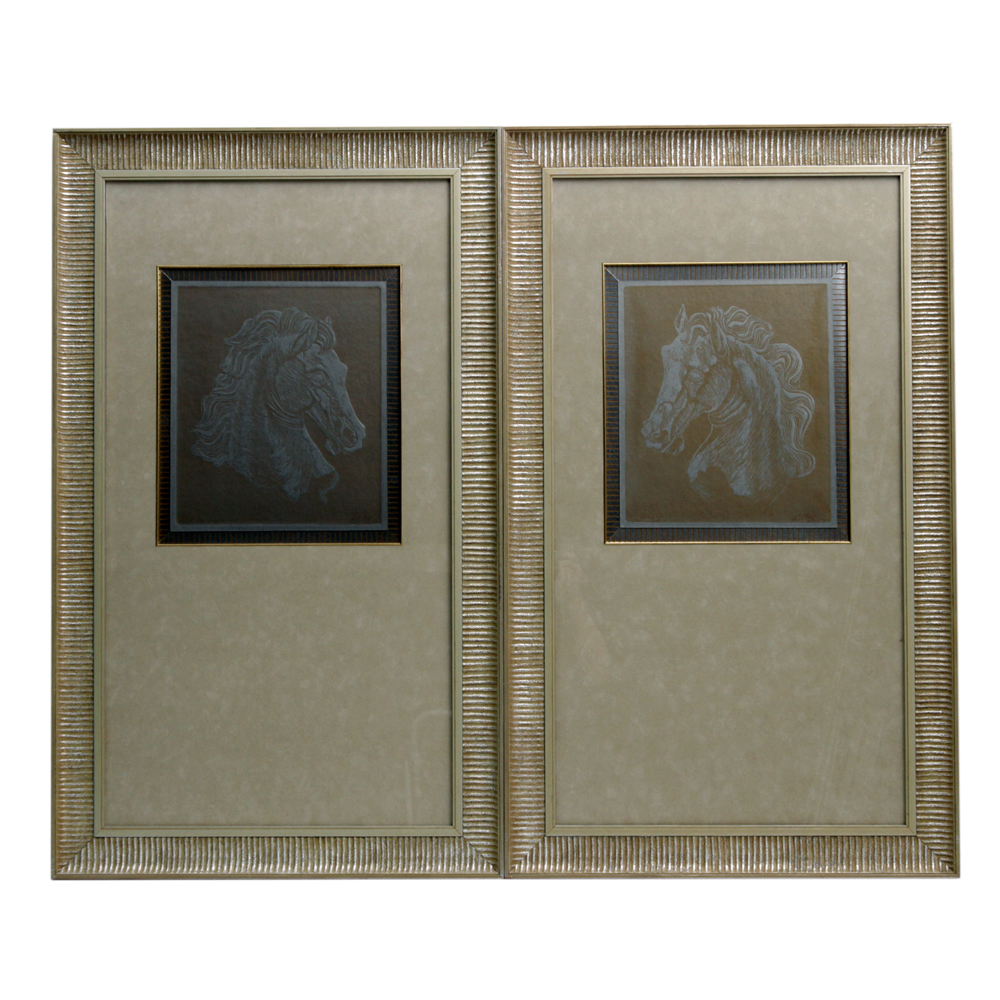 Relief Prints on Metal "Proud Steed"