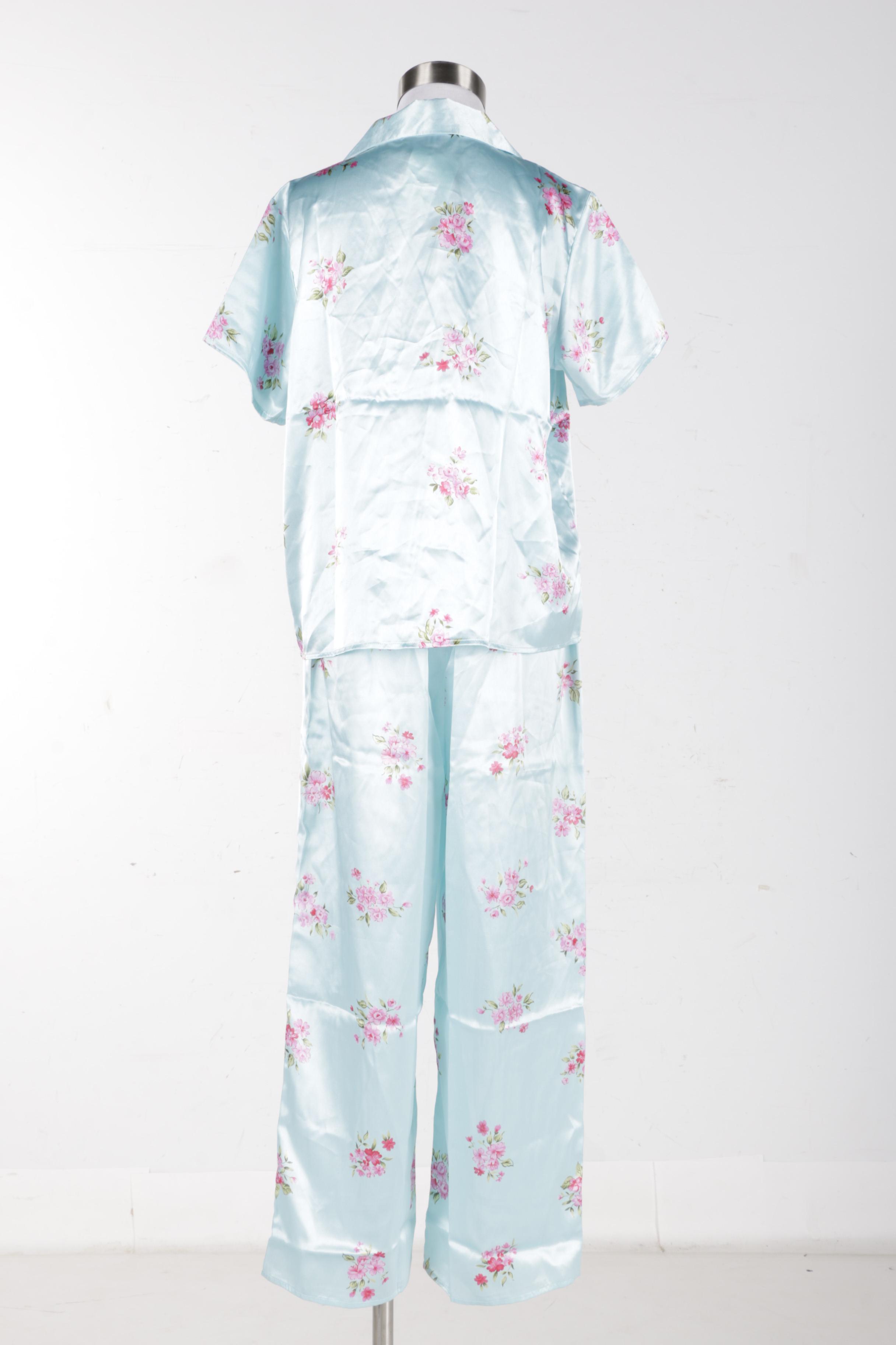 Victoria's Secret Floral Satin Pajamas