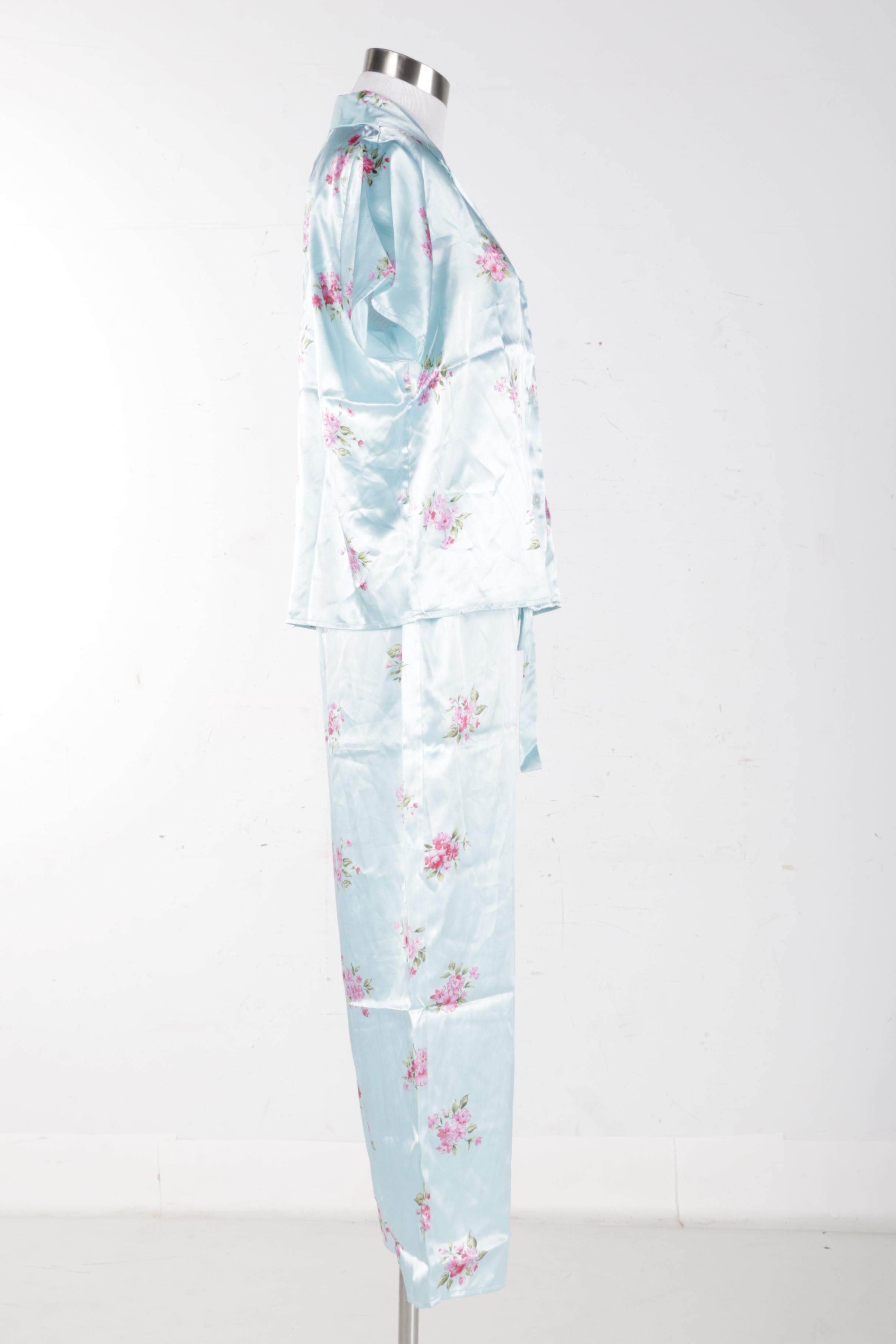 Victoria's Secret Floral Satin Pajamas
