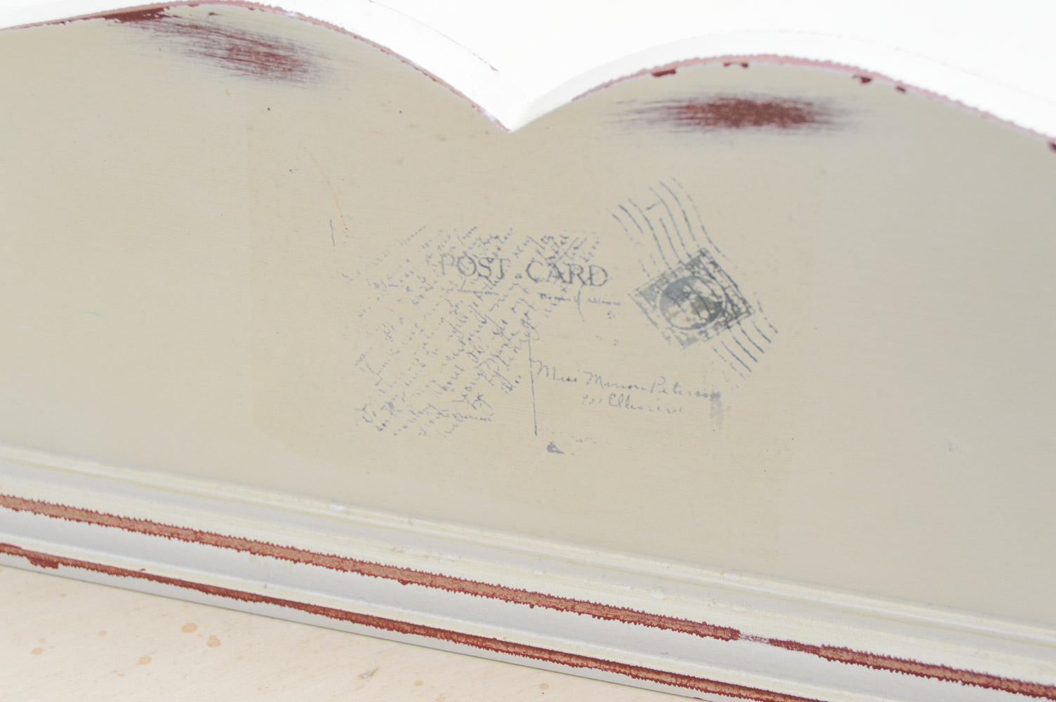 A Set of Cream Colored Wood Furniture and Desk Organizers