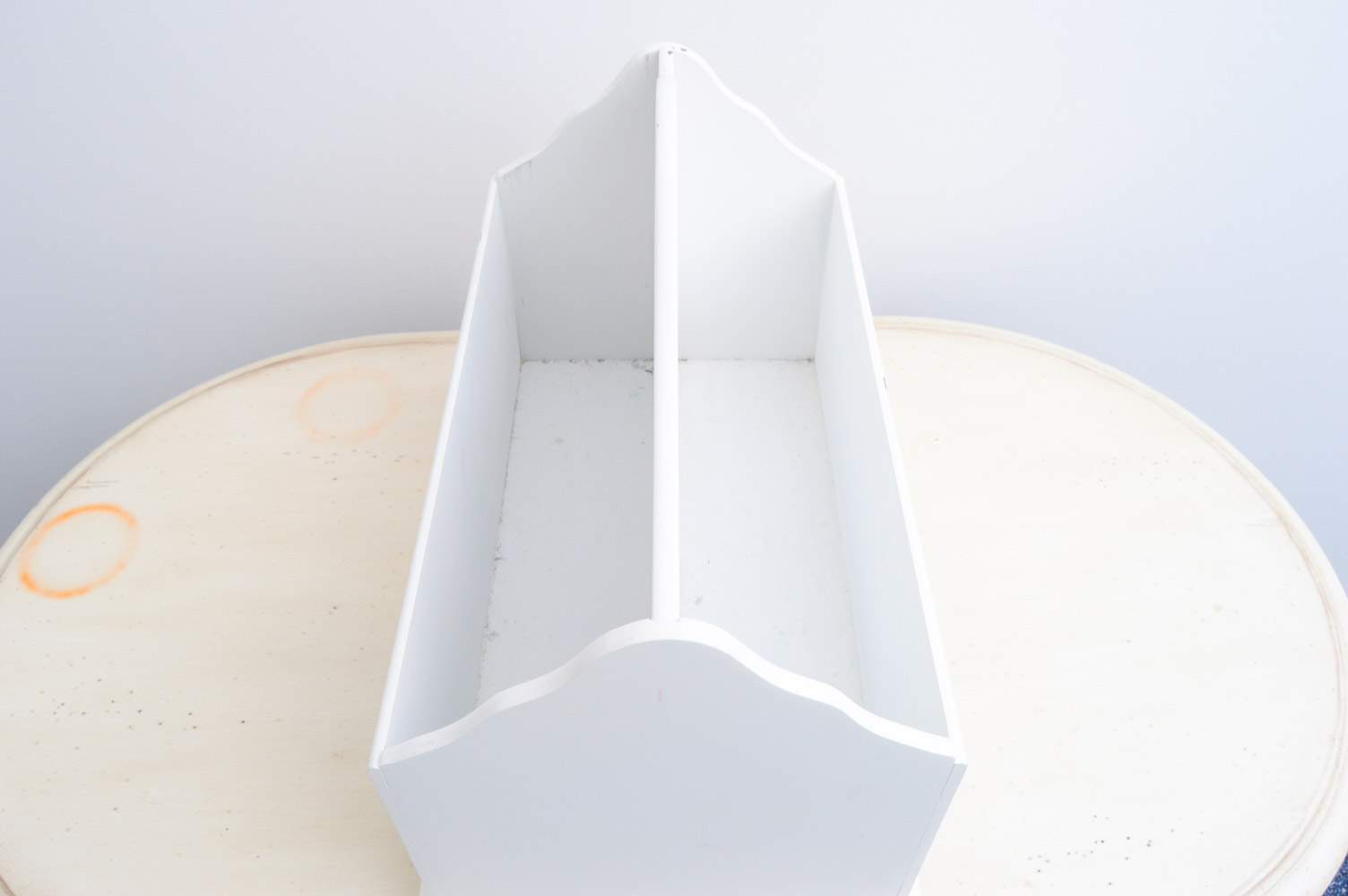 A Set of Cream Colored Wood Furniture and Desk Organizers