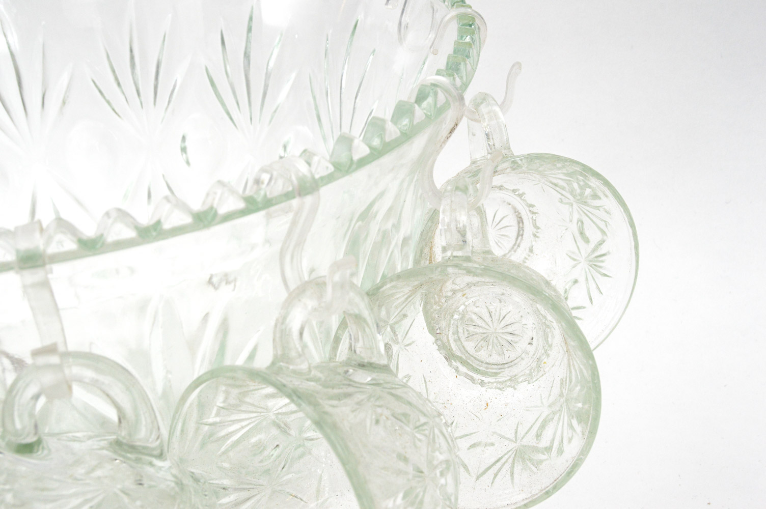 Vintage Anchorglass Serva-Snack Set and Hazelware Punch Bowl