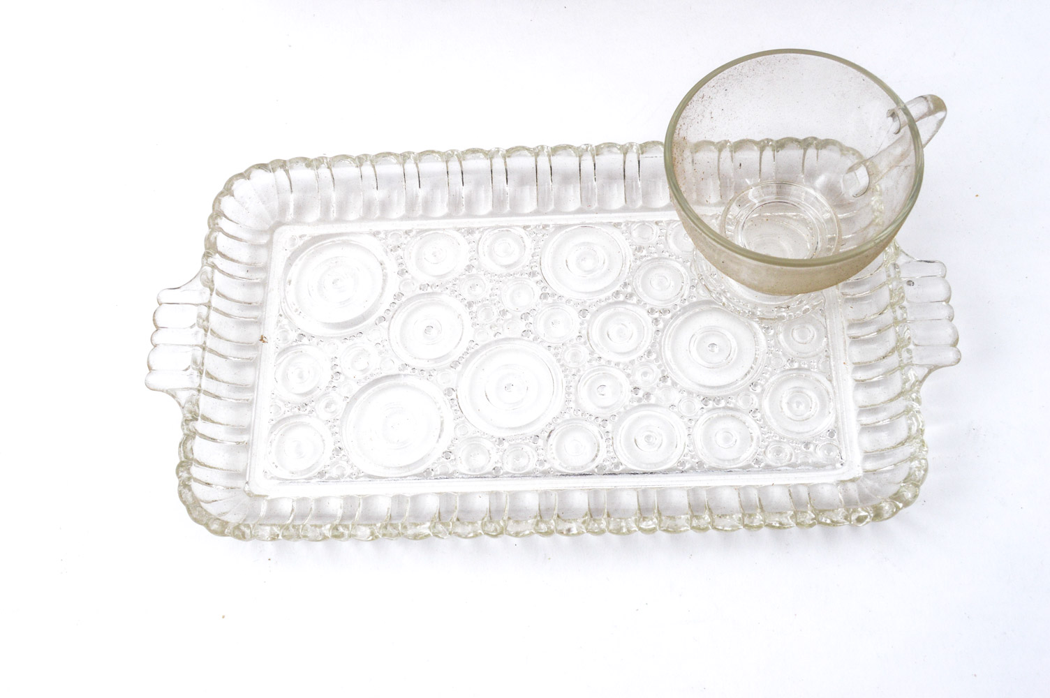 Vintage Anchorglass Serva-Snack Set and Hazelware Punch Bowl