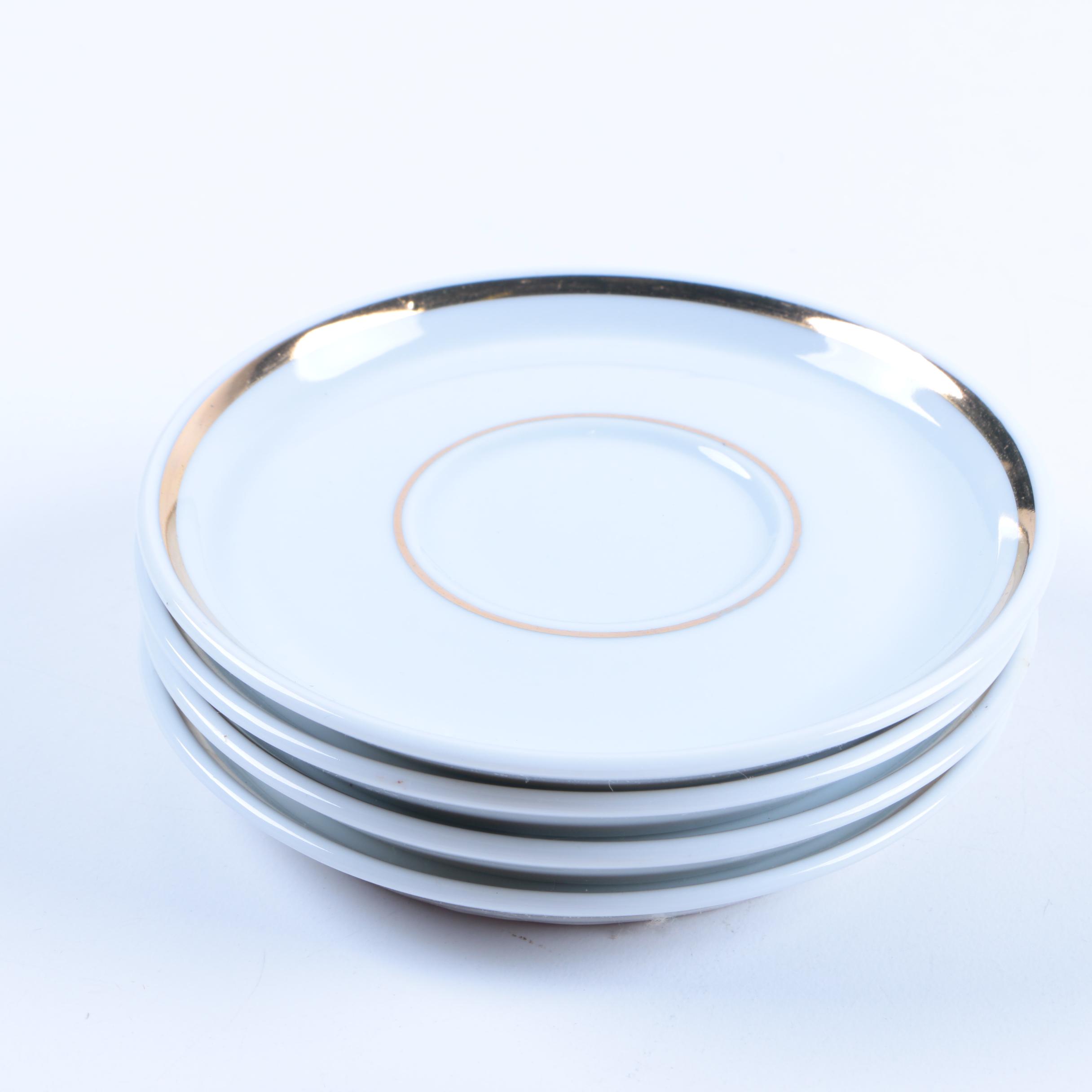 Royal Crown Porcelain Tea Service with Silver Plate Spreaders