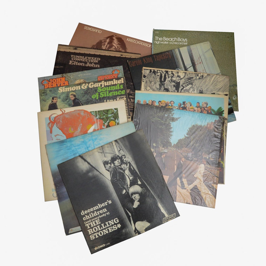 The Beatles, The Beach Boys, Carole King and Other Classic Rock LPs