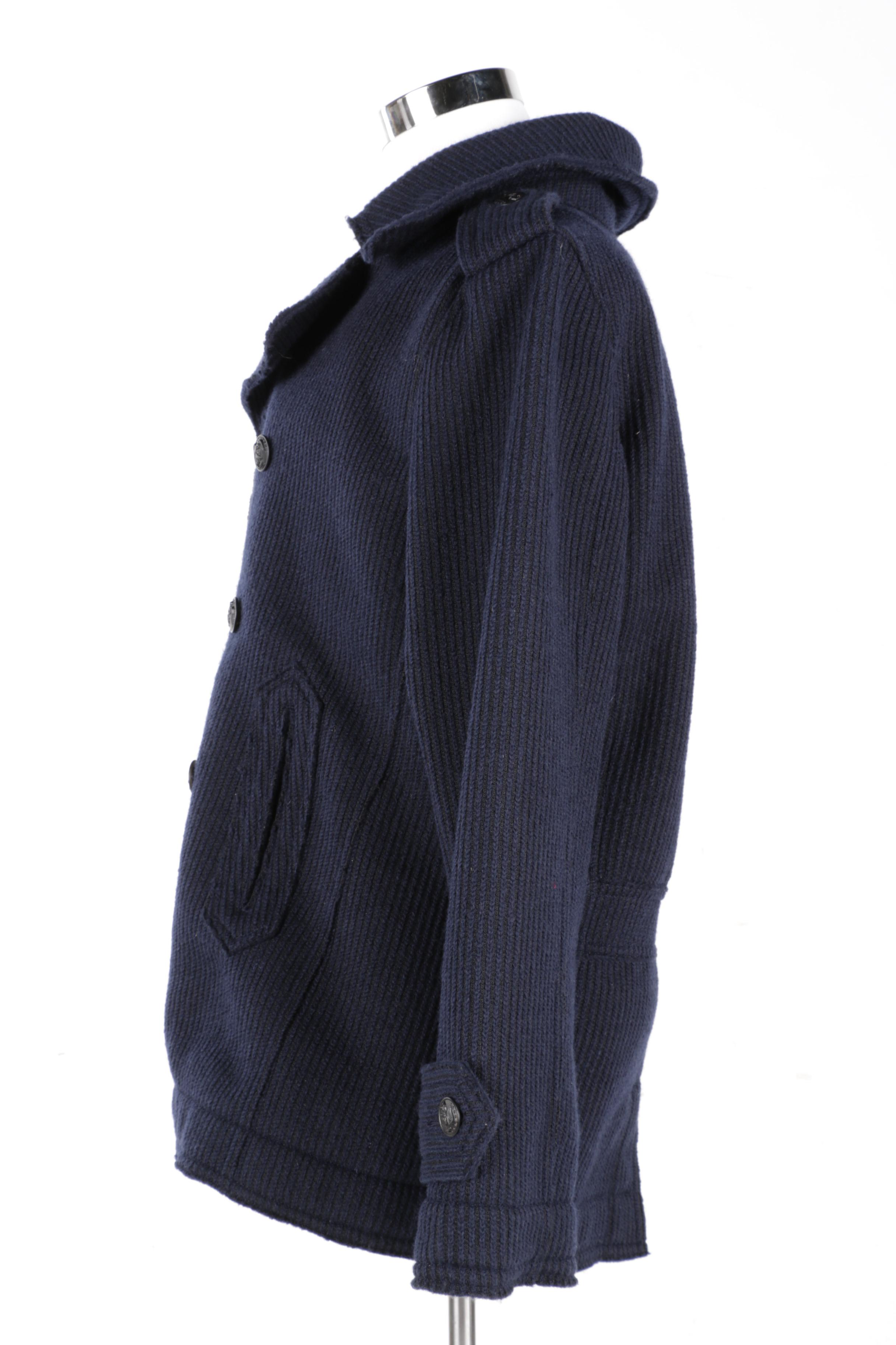 Men's Cockpit USA Peacoat Style Sweater Jacket