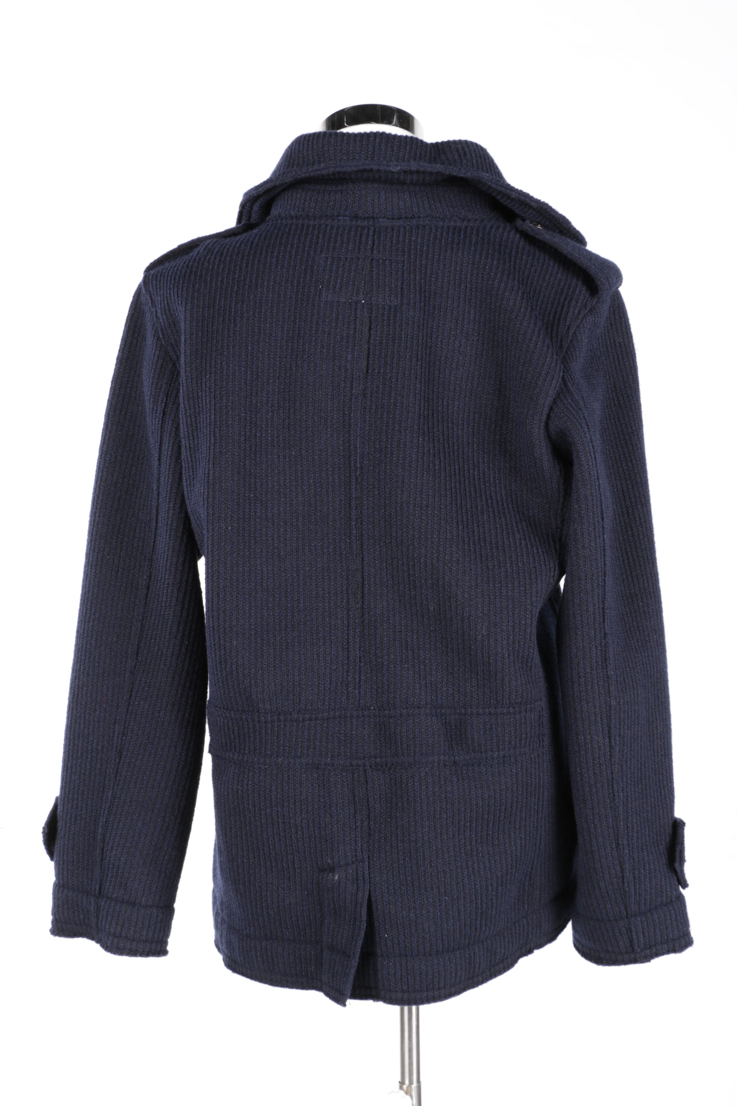 Men's Cockpit USA Peacoat Style Sweater Jacket