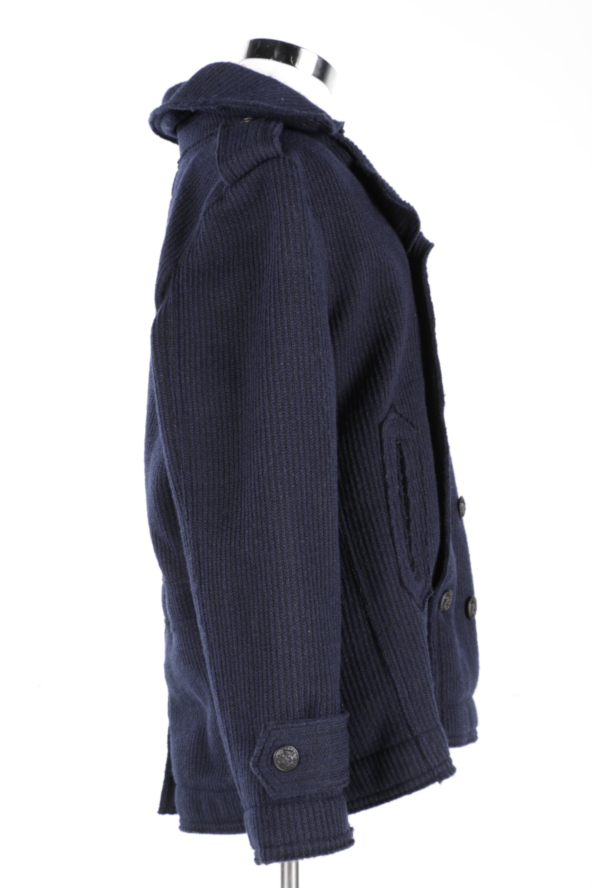 Men's Cockpit USA Peacoat Style Sweater Jacket