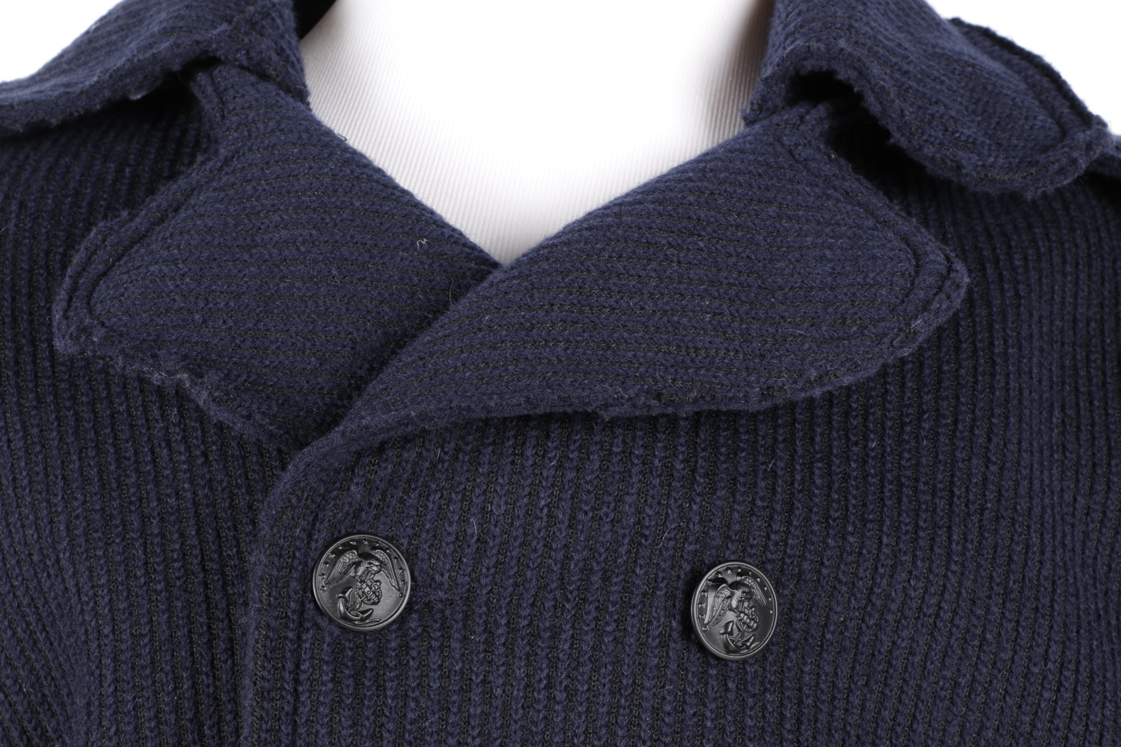 Men's Cockpit USA Peacoat Style Sweater Jacket