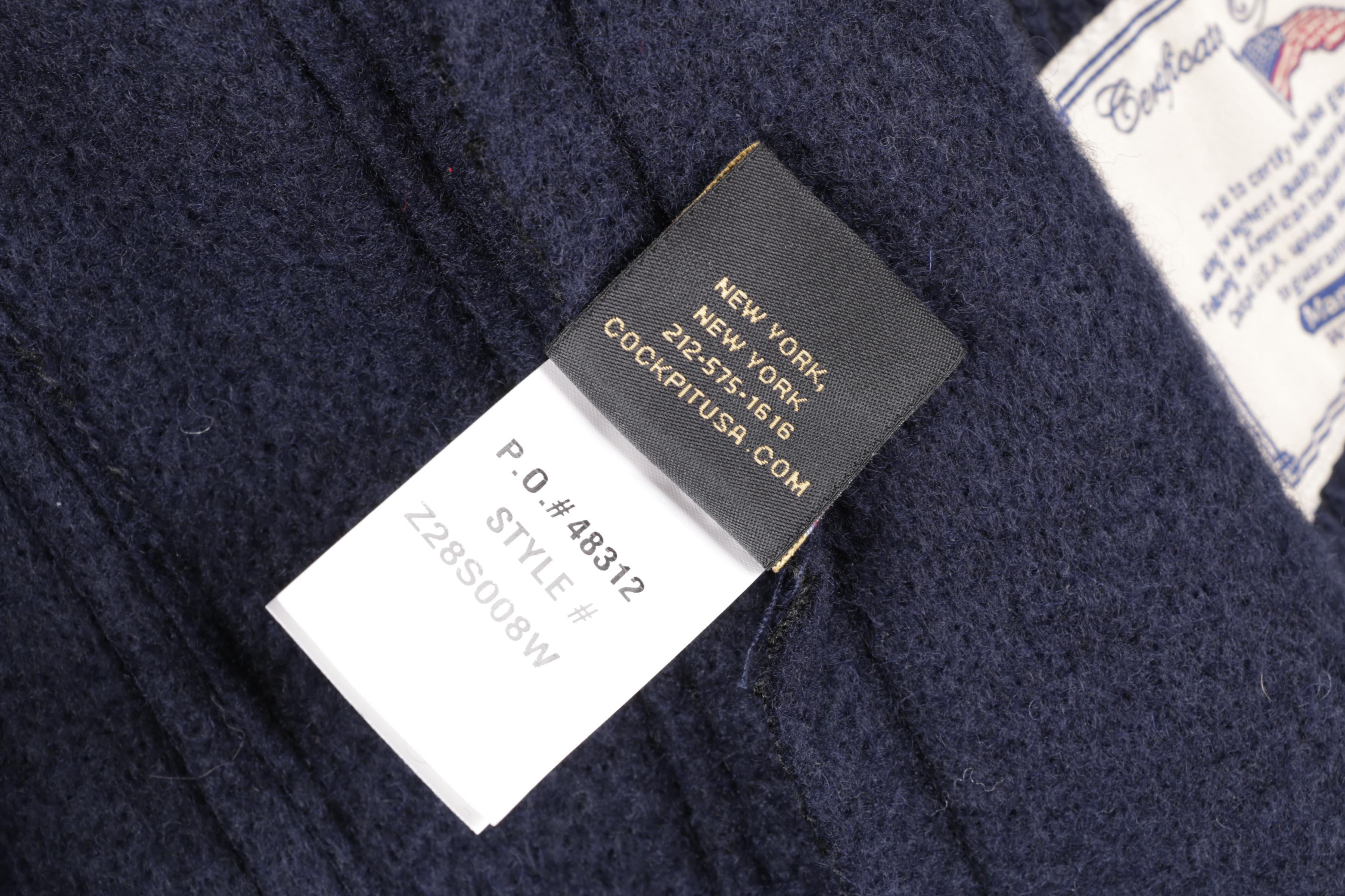 Men's Cockpit USA Peacoat Style Sweater Jacket