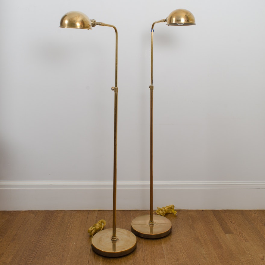 Visual Comfort & Co. Brass Pharmacy Style Floor Lamps