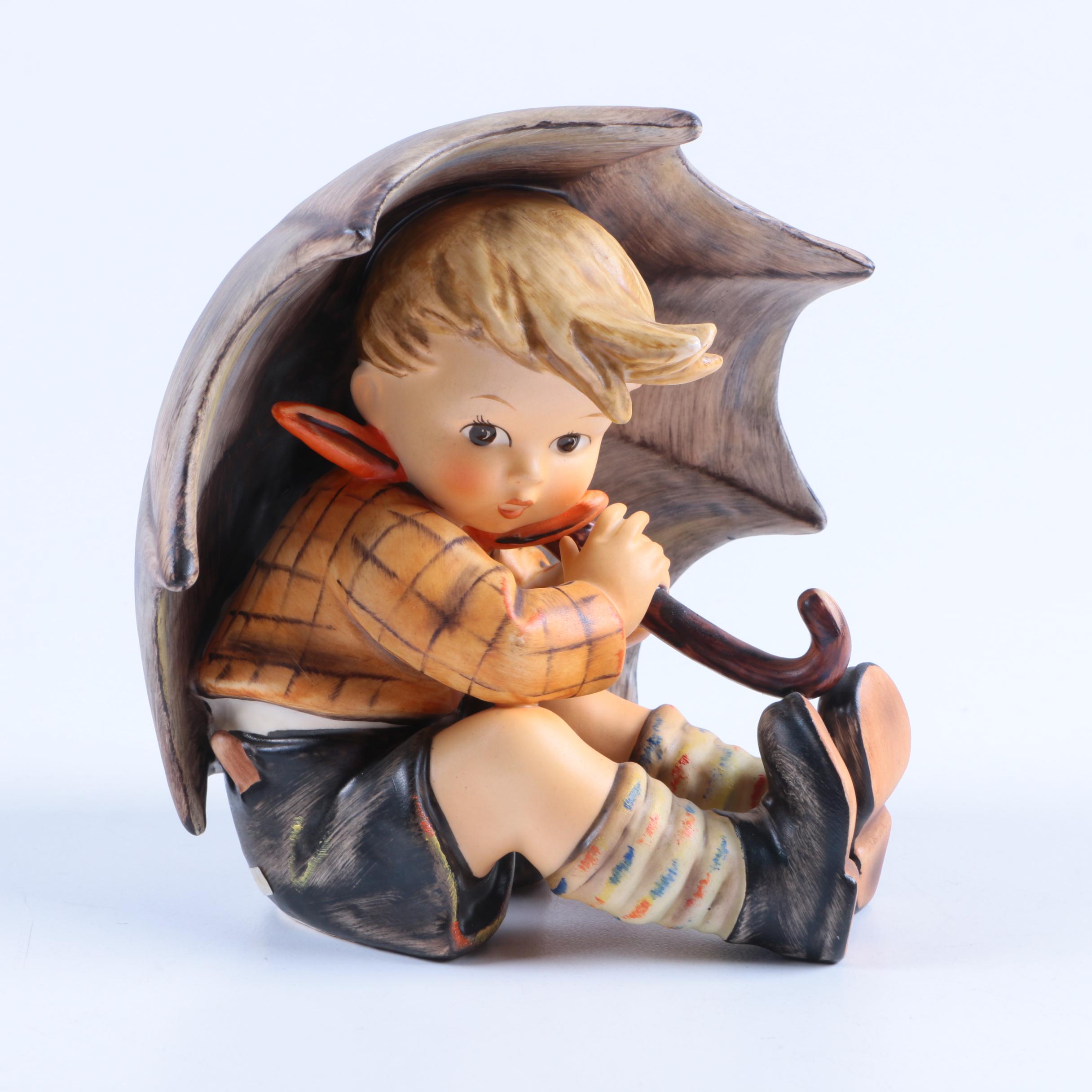 Hummel "Umbrella Girl" and "Umbrella Boy" Figurines