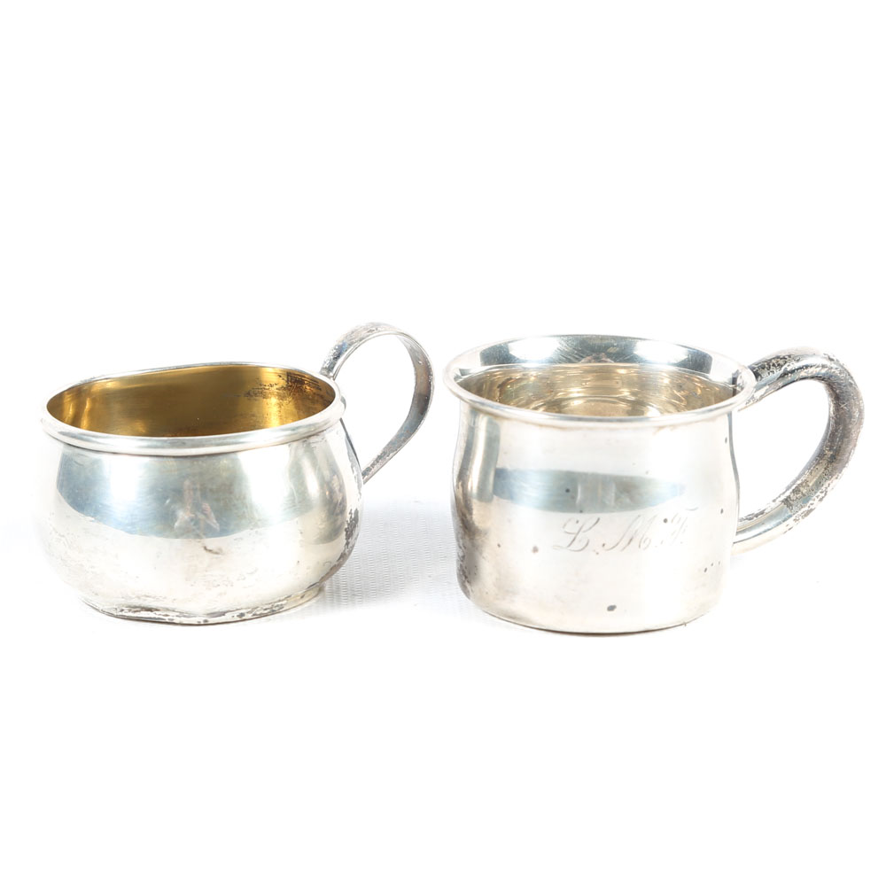 Vintage Webster and Lunt Sterling Silver Baby Cups