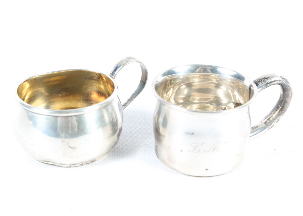 Vintage Webster and Lunt Sterling Silver Baby Cups