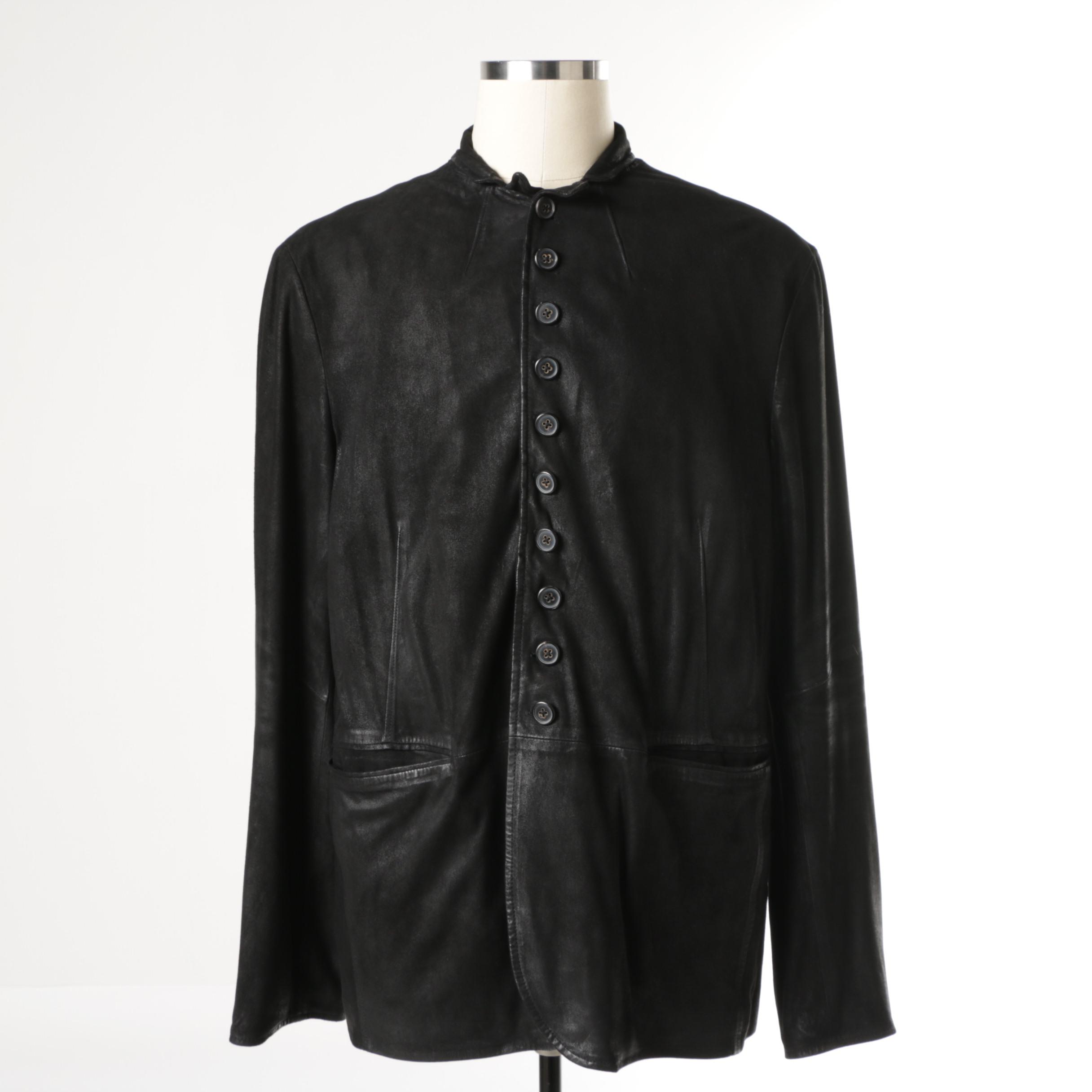 John Varvatos Goat Suede Leather Jacket