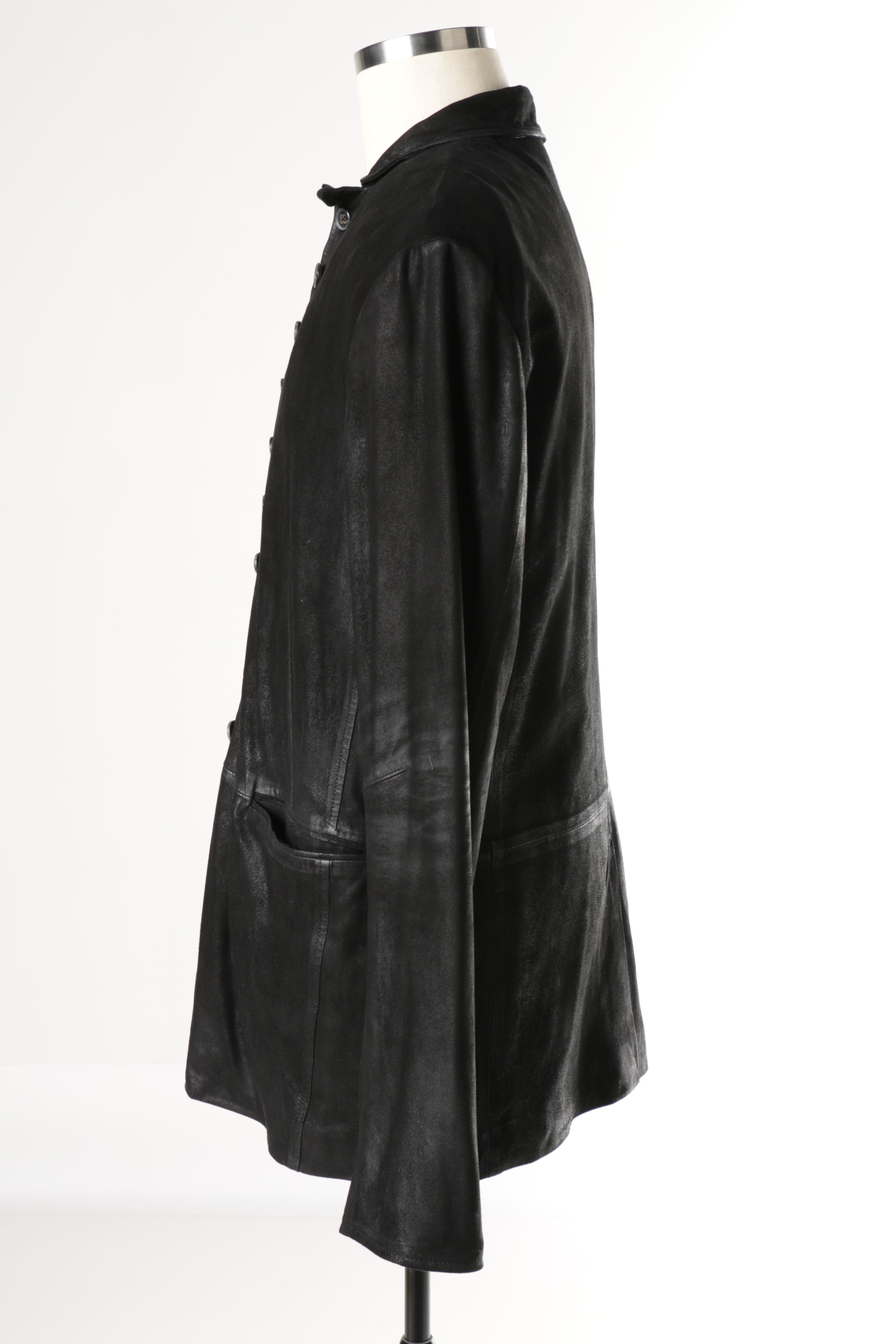 John Varvatos Goat Suede Leather Jacket