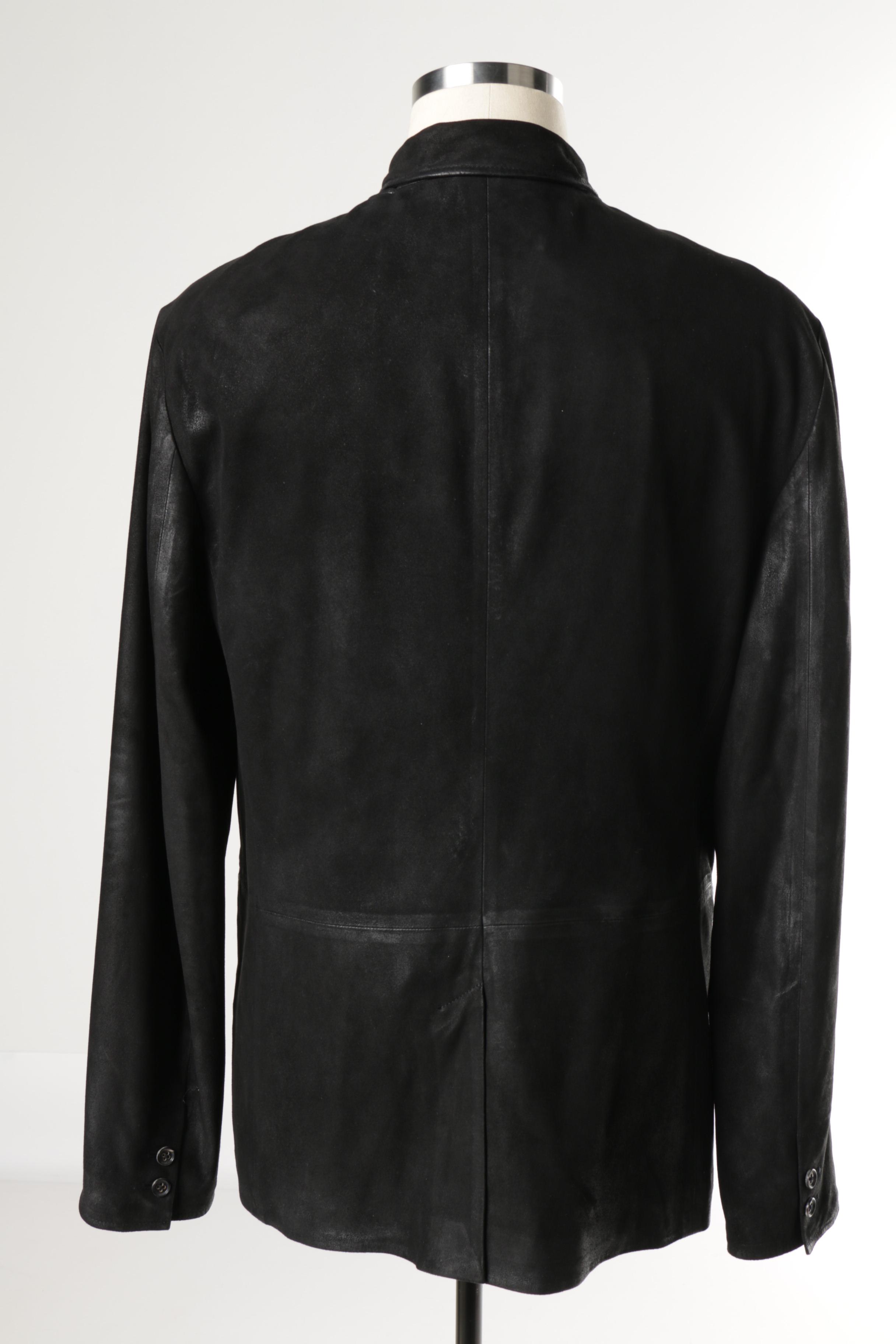 John Varvatos Goat Suede Leather Jacket