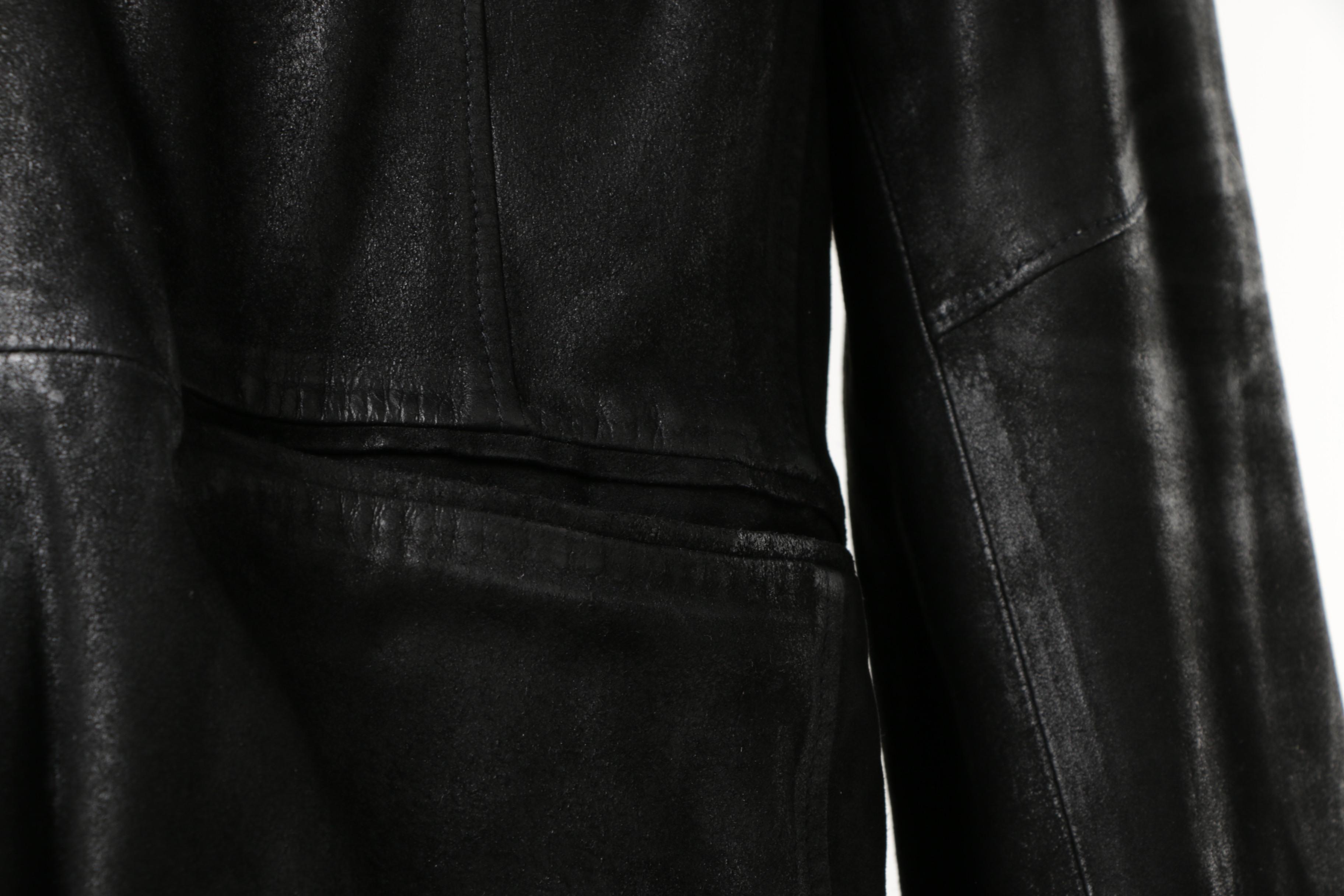 John Varvatos Goat Suede Leather Jacket