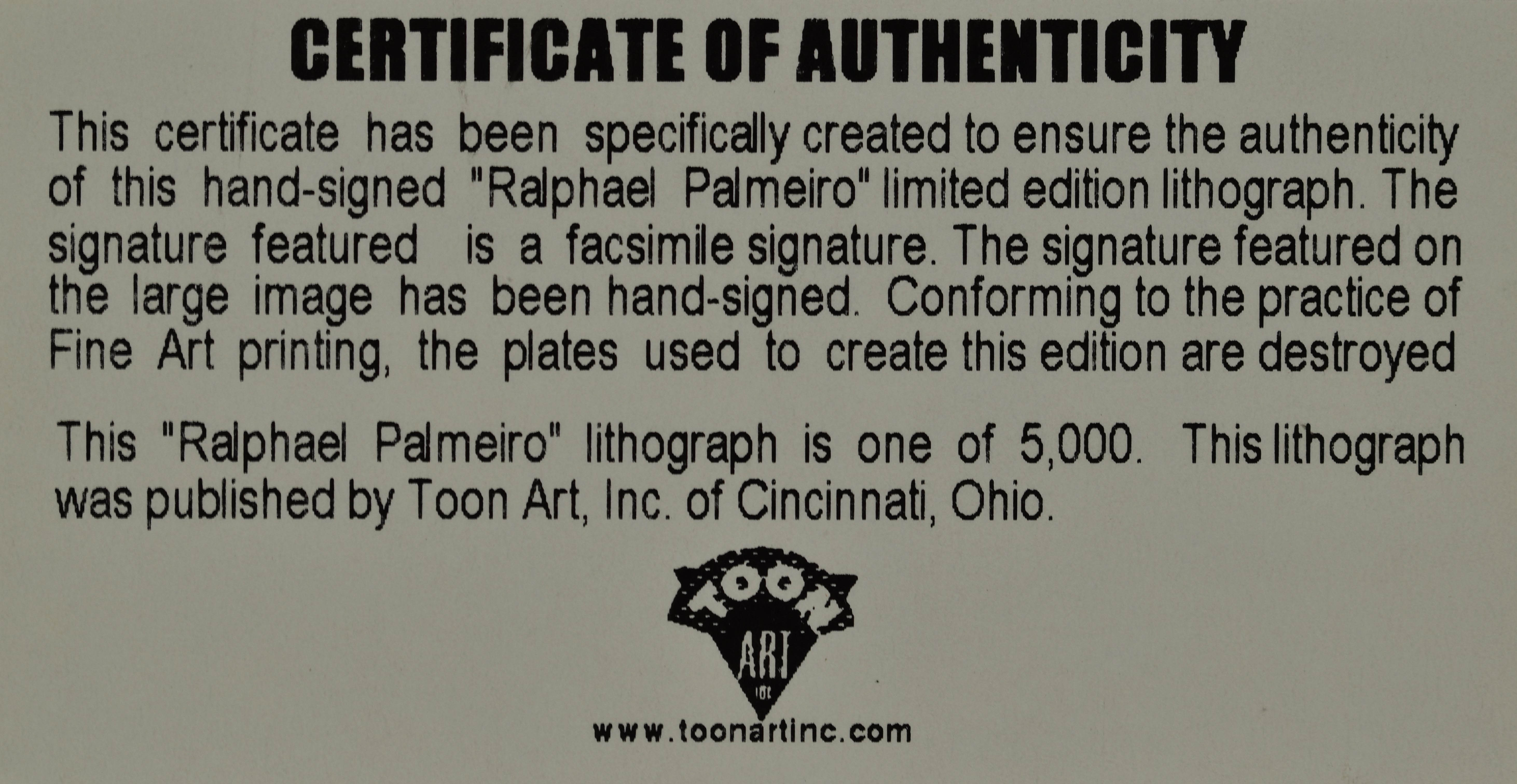 Rafael Palmeiro - Signed L.E. Rangers Looney Tunes Lithographs