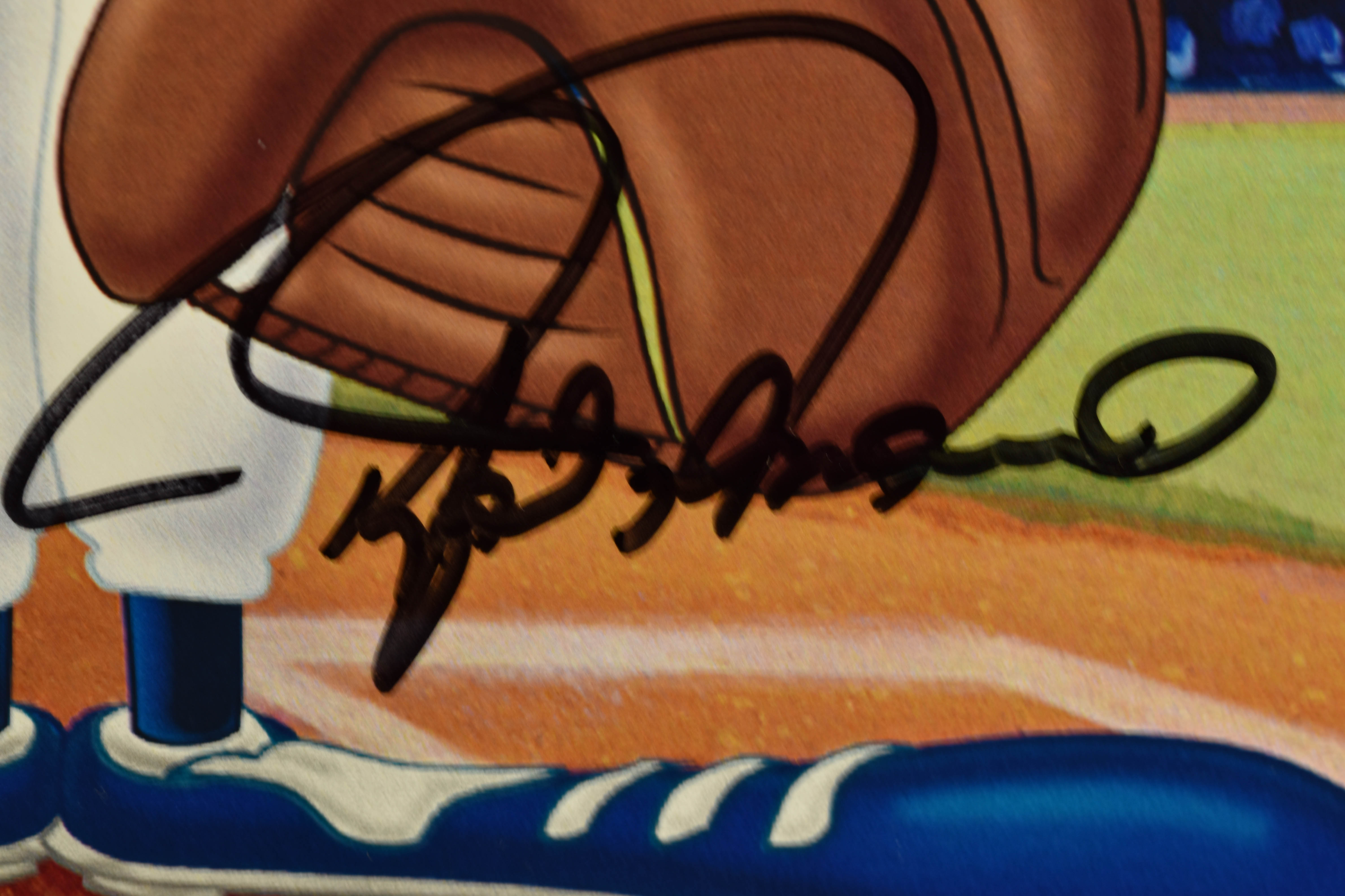 Rafael Palmeiro - Signed L.E. Rangers Looney Tunes Lithographs