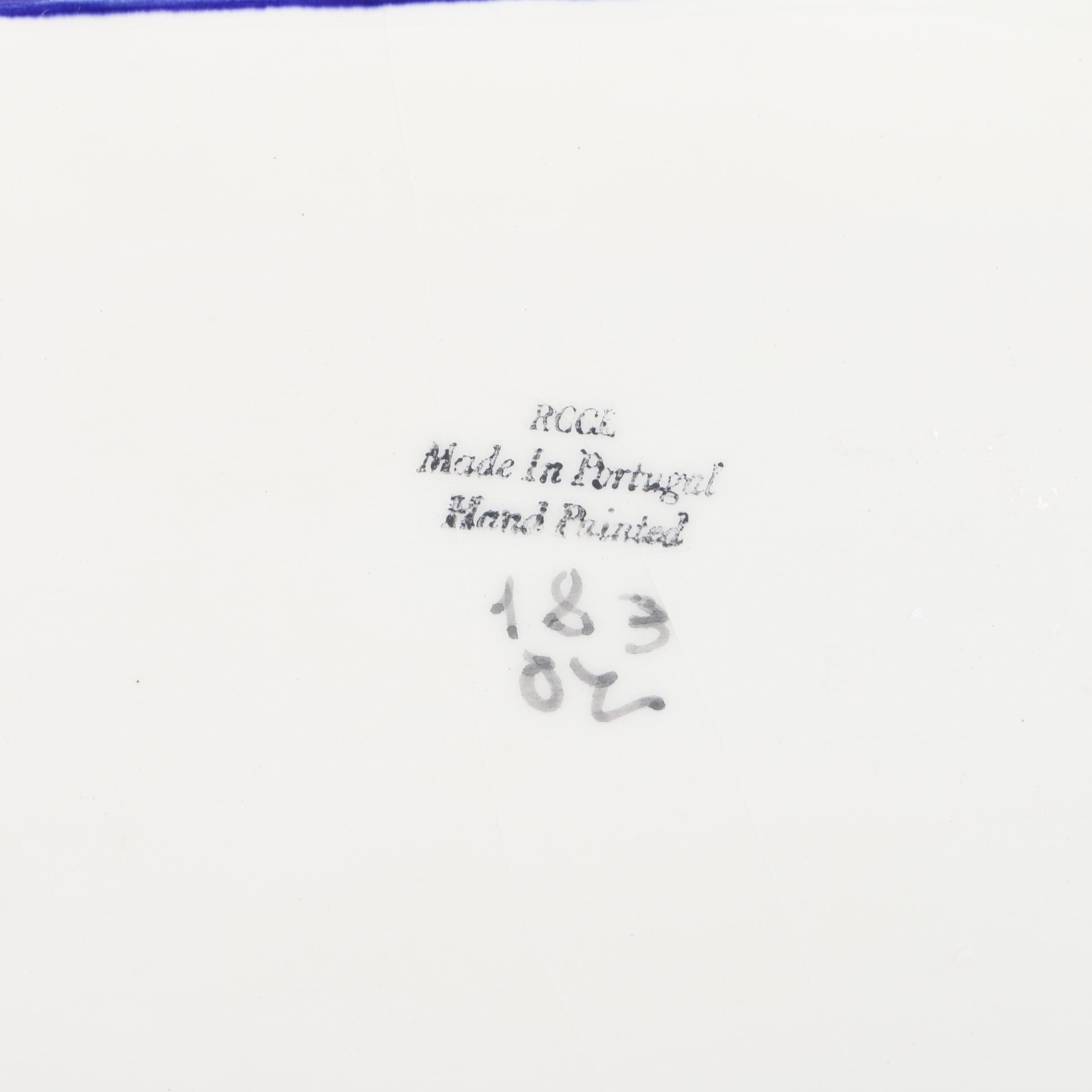 White and Blue Ceramic Planters