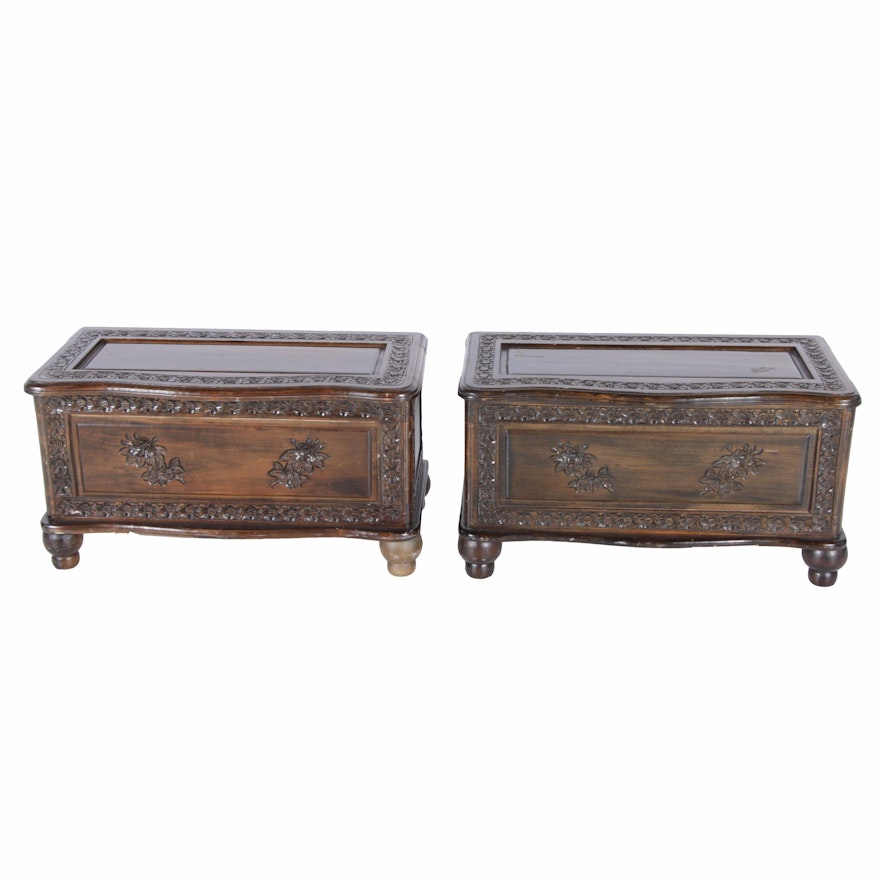 Carved Wooden Chests