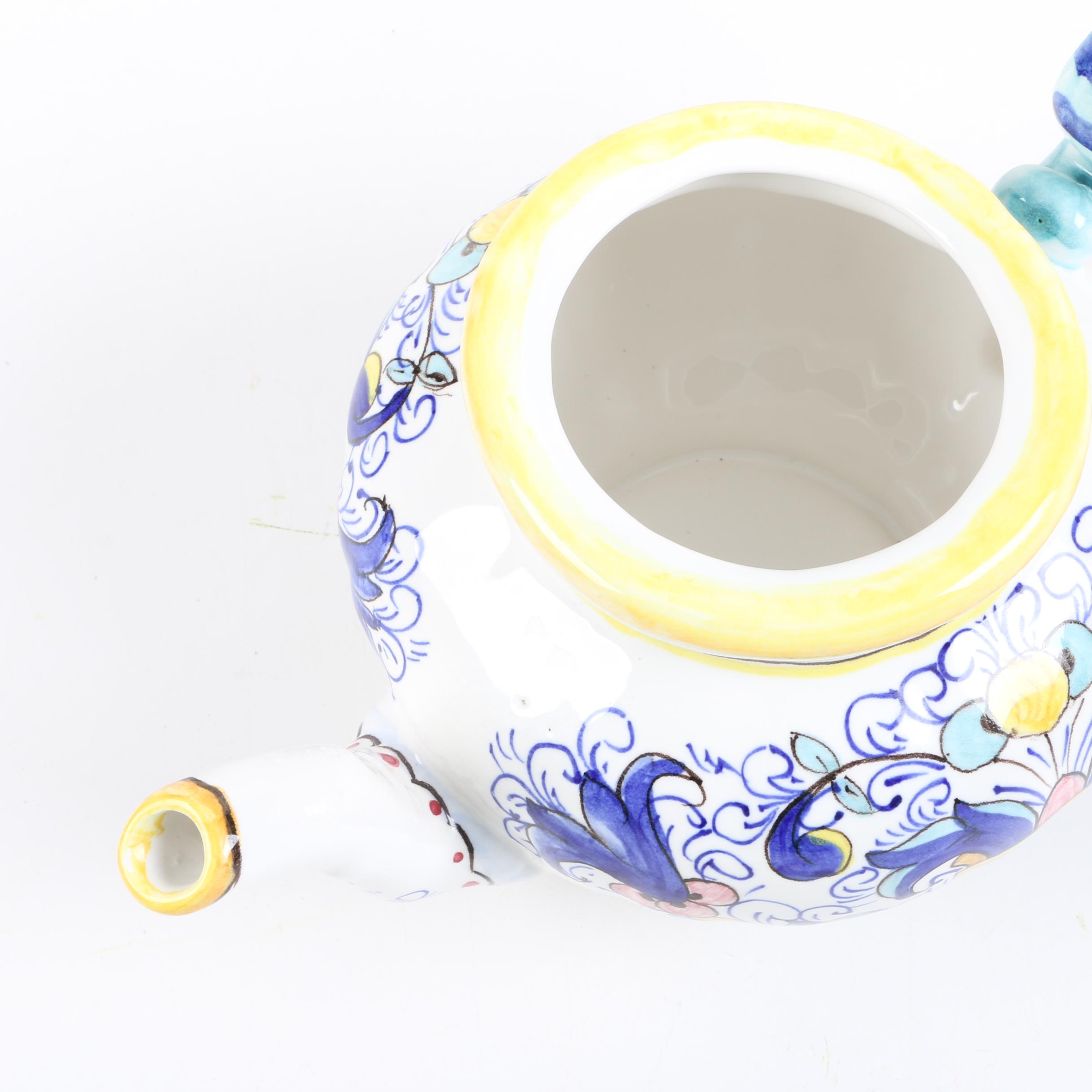 Italian Faïence Cermaics including a Sur La Table Teapot