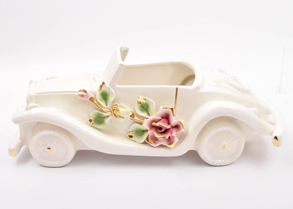 Vintage Car Planters including Capodimonte