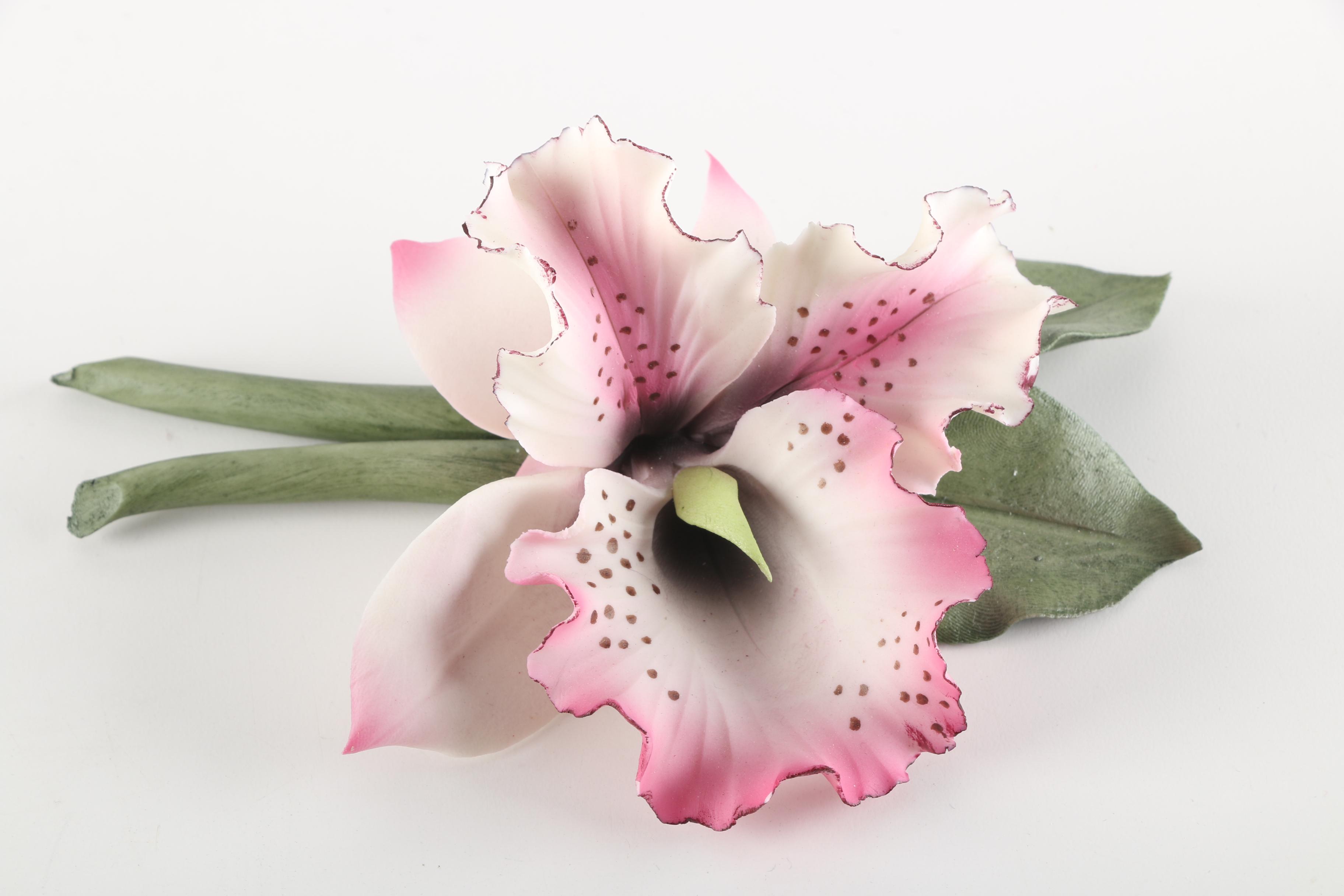 Dea Capodimonte Ceramic Flower Figurines