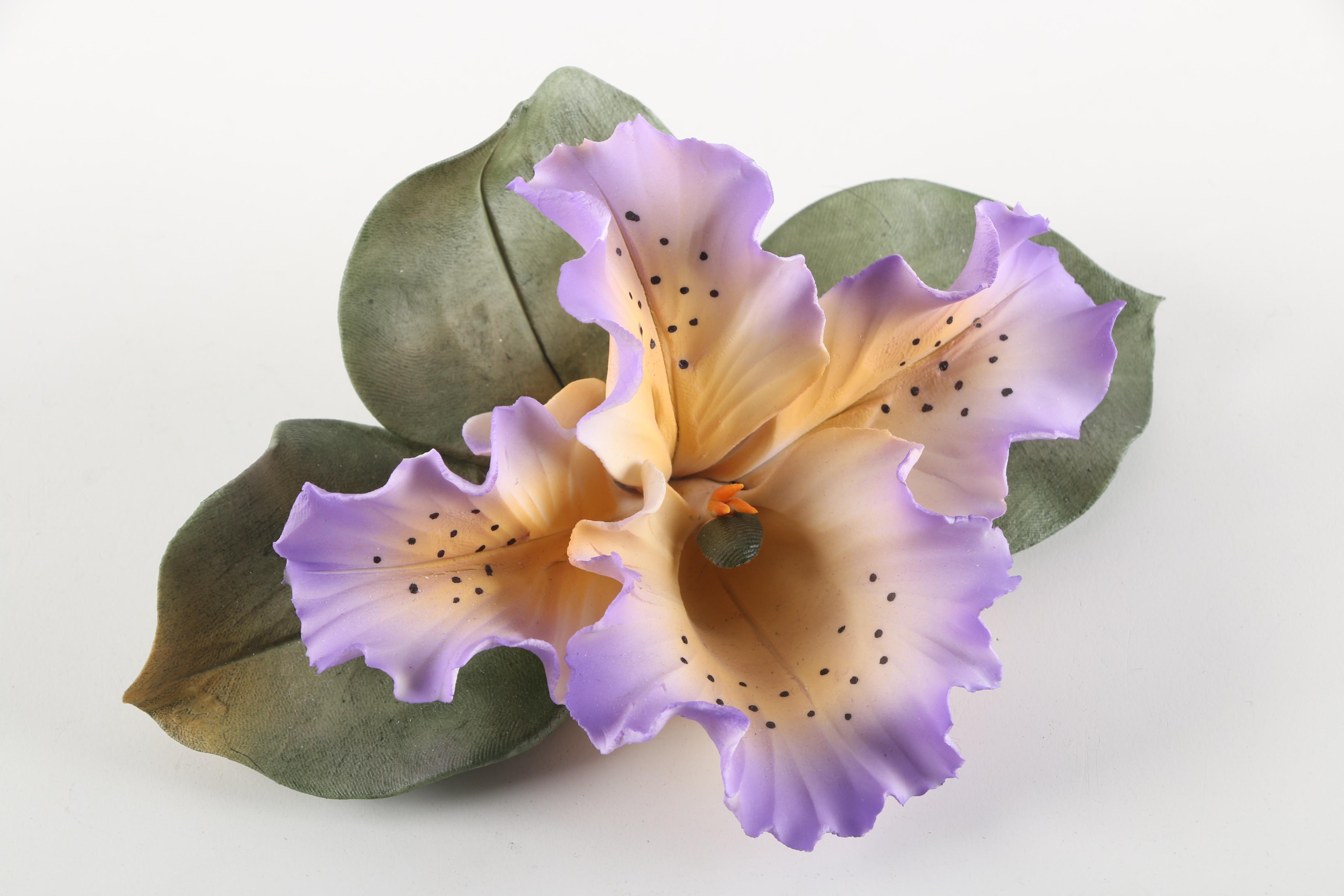 Dea Capodimonte Ceramic Flower Figurines