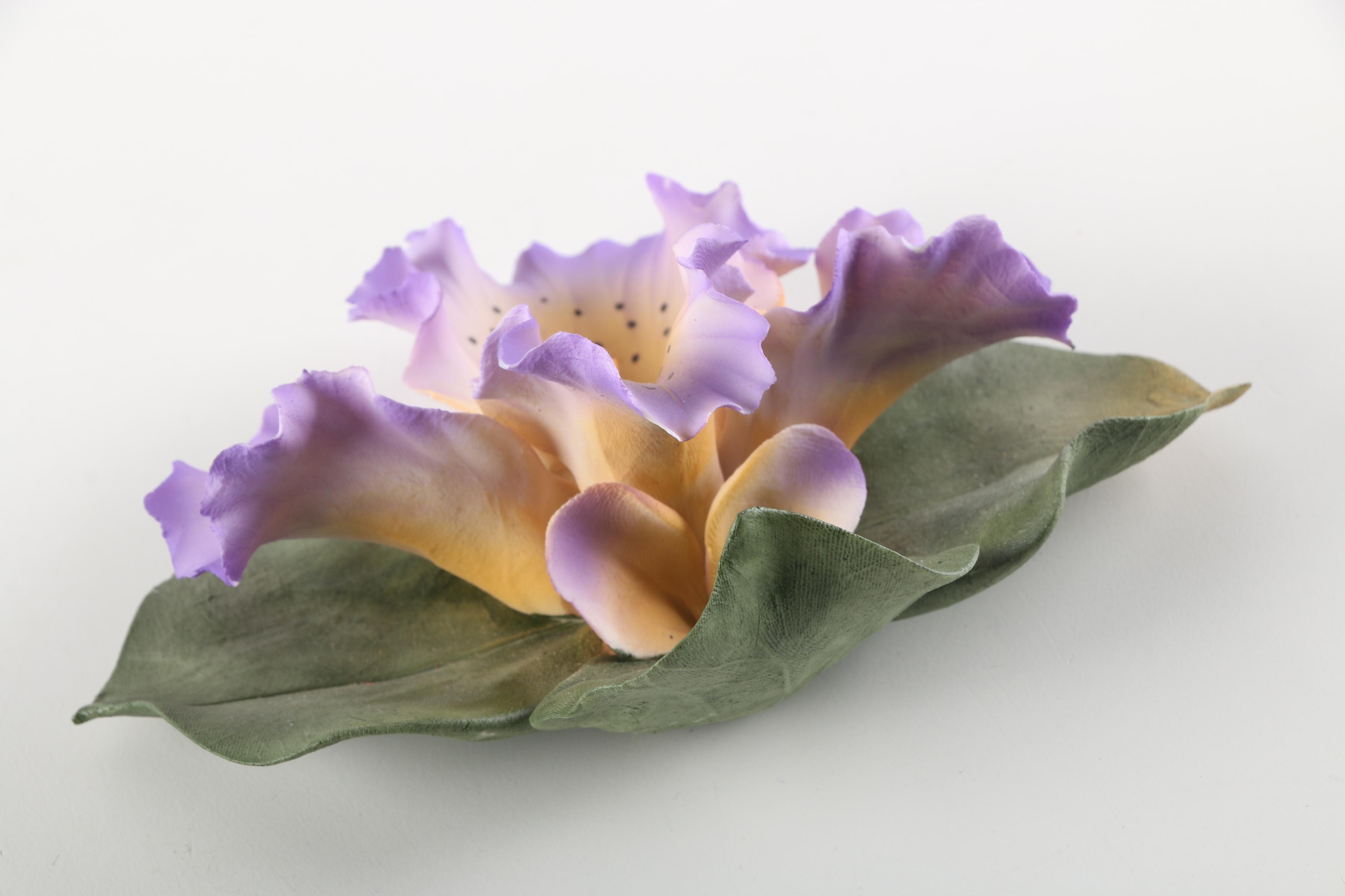 Dea Capodimonte Ceramic Flower Figurines