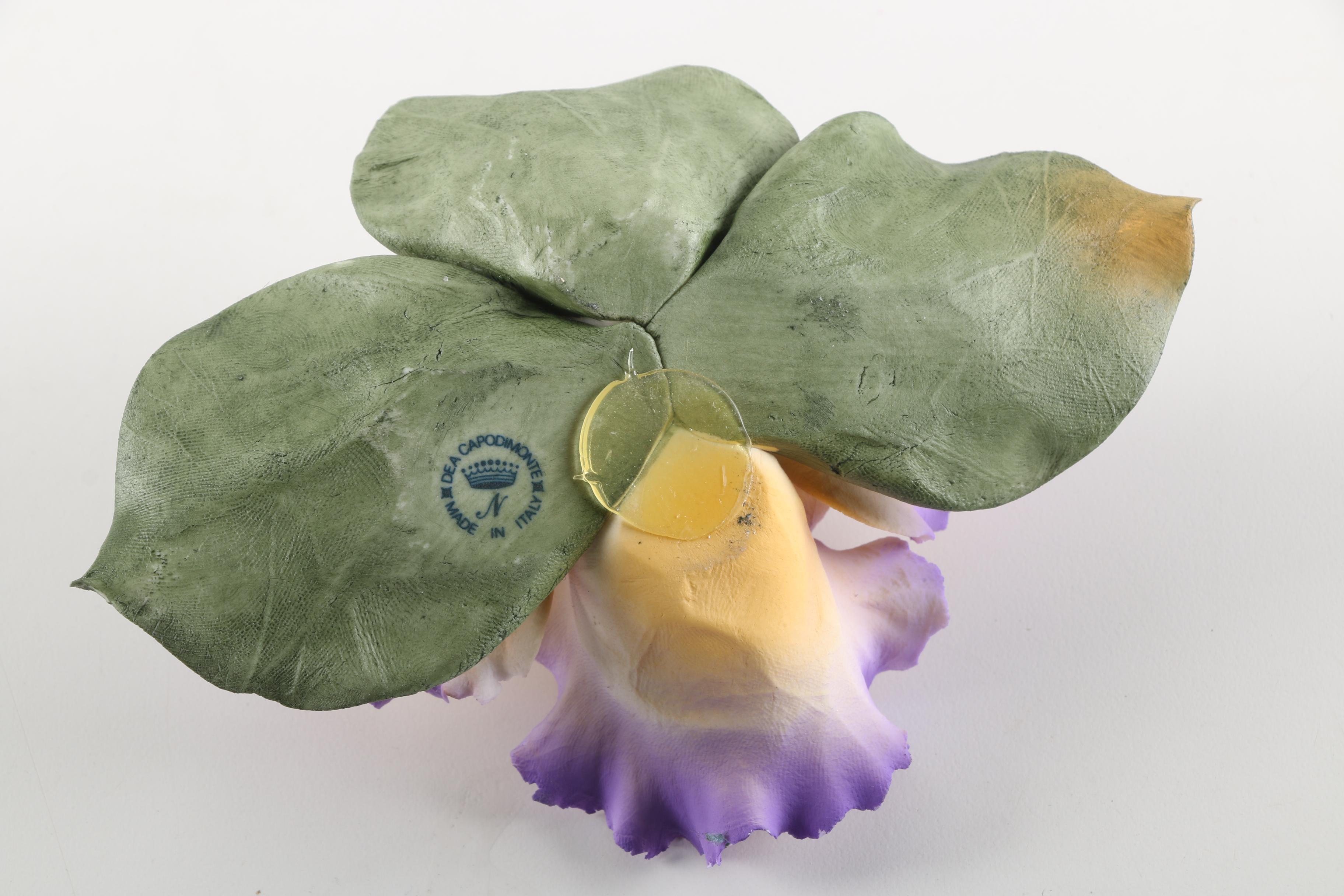 Dea Capodimonte Ceramic Flower Figurines