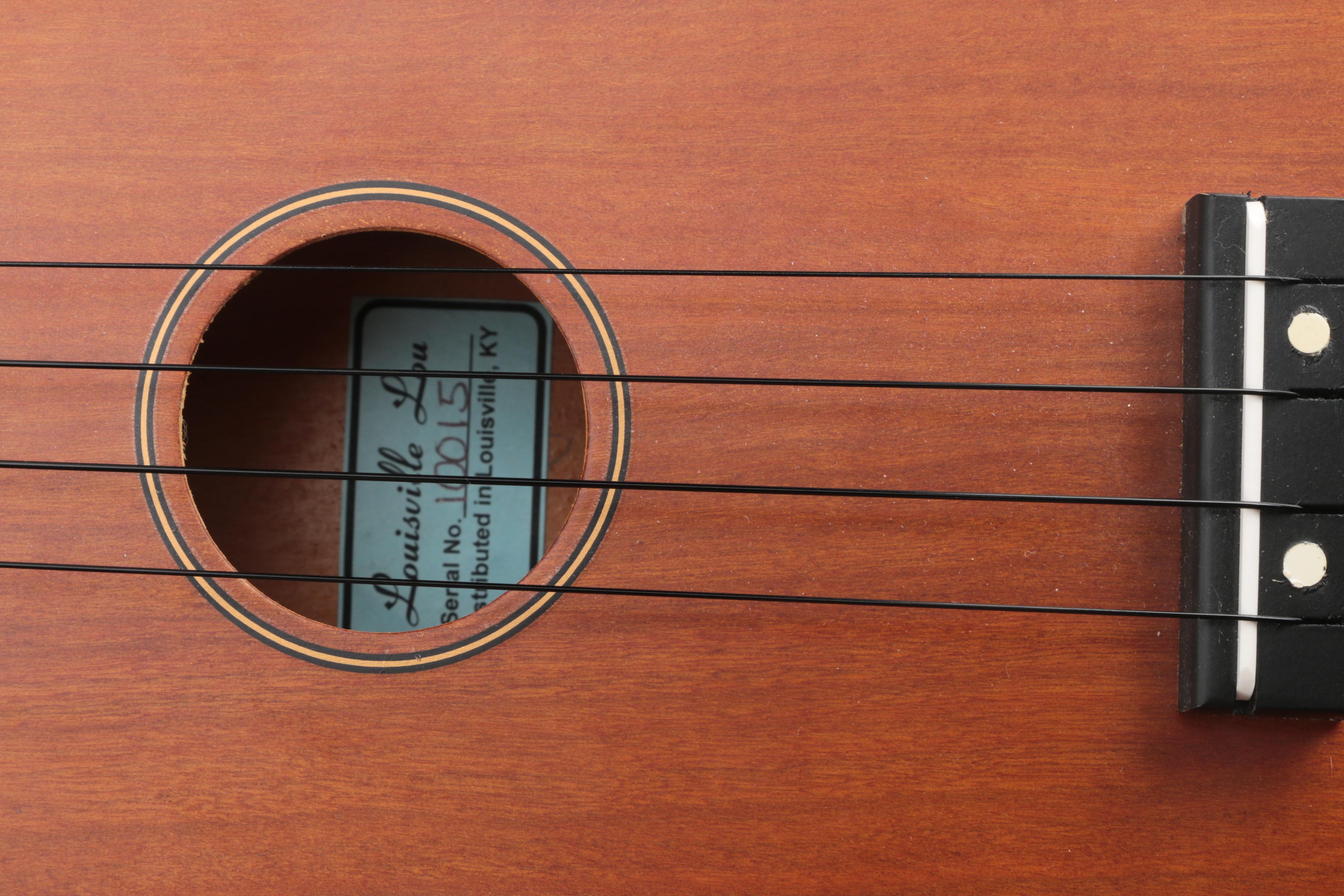 Tambourine and "Louisville Lou" Ukulele with Gig Bag and Book