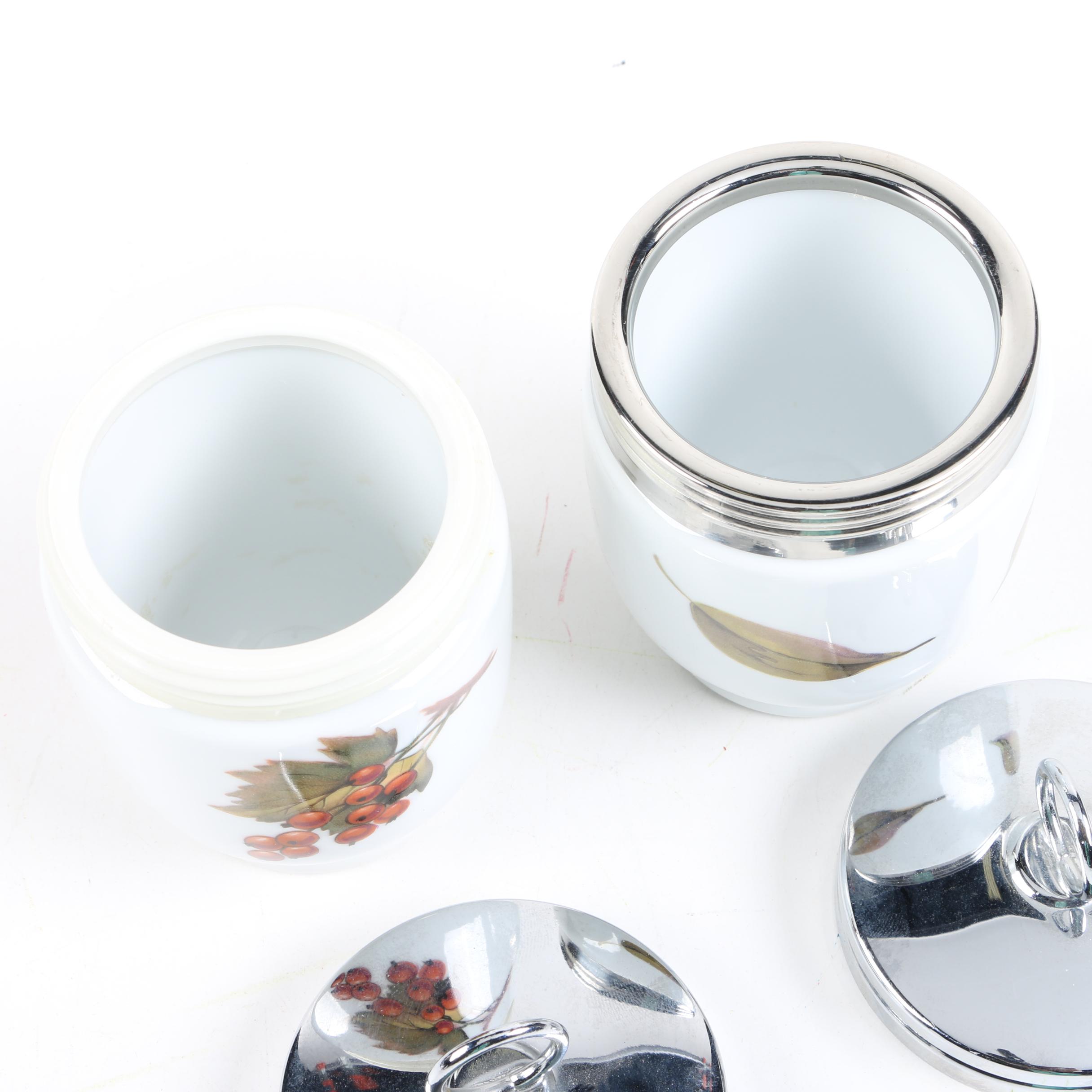 Royal Worcester "Birds" and "Evesham Gold" Porcelain Egg Coddlers