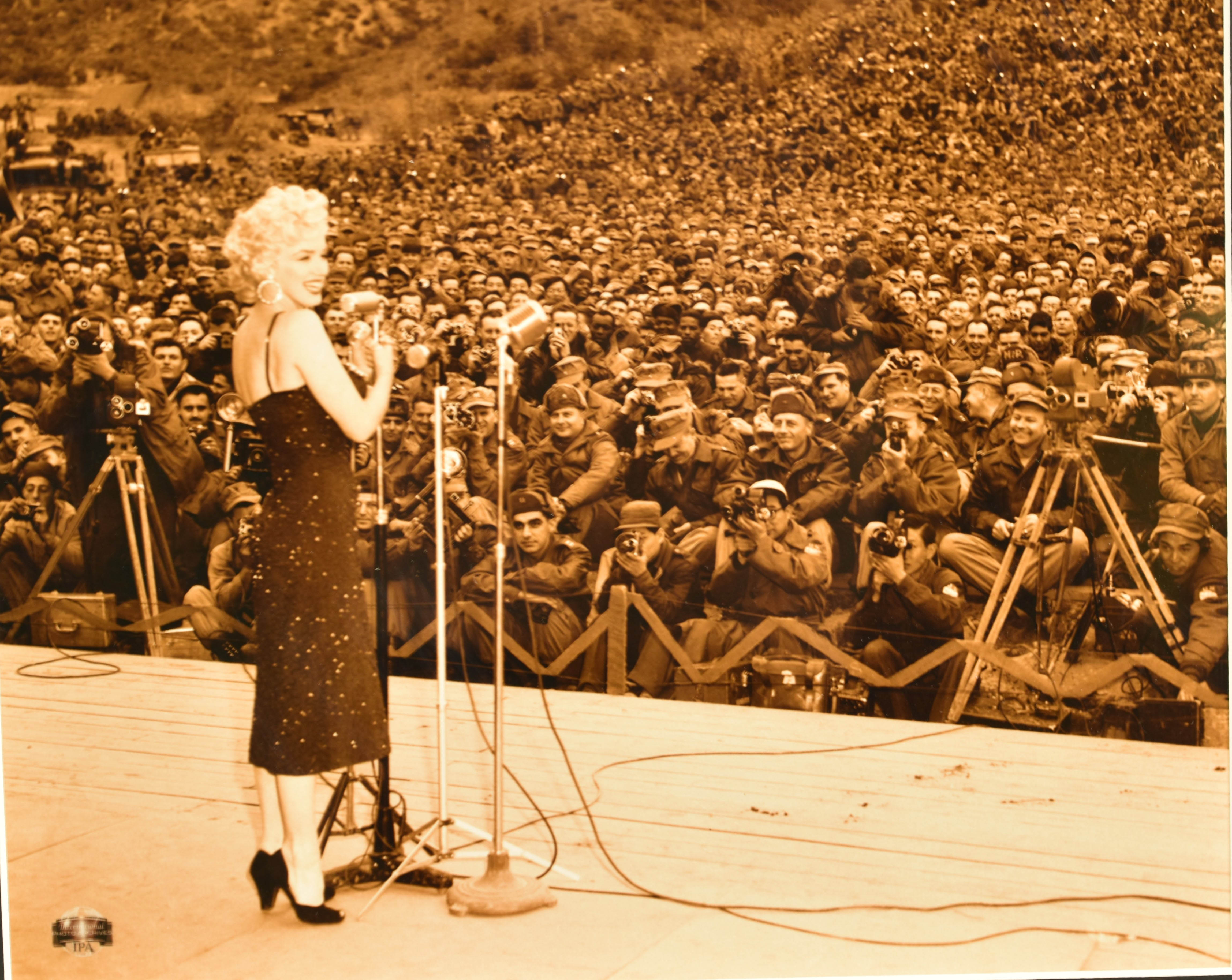 Marilyn Monroe Sings For the Troops with Personal Reproduction Check