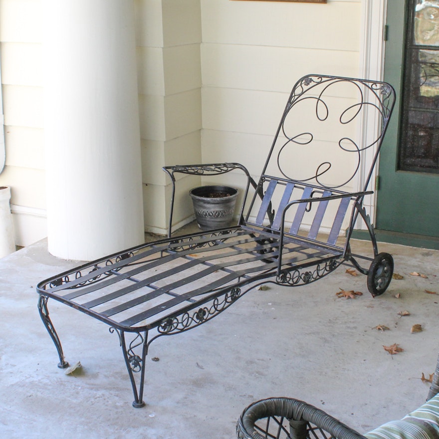 Wrought Iron Chaise