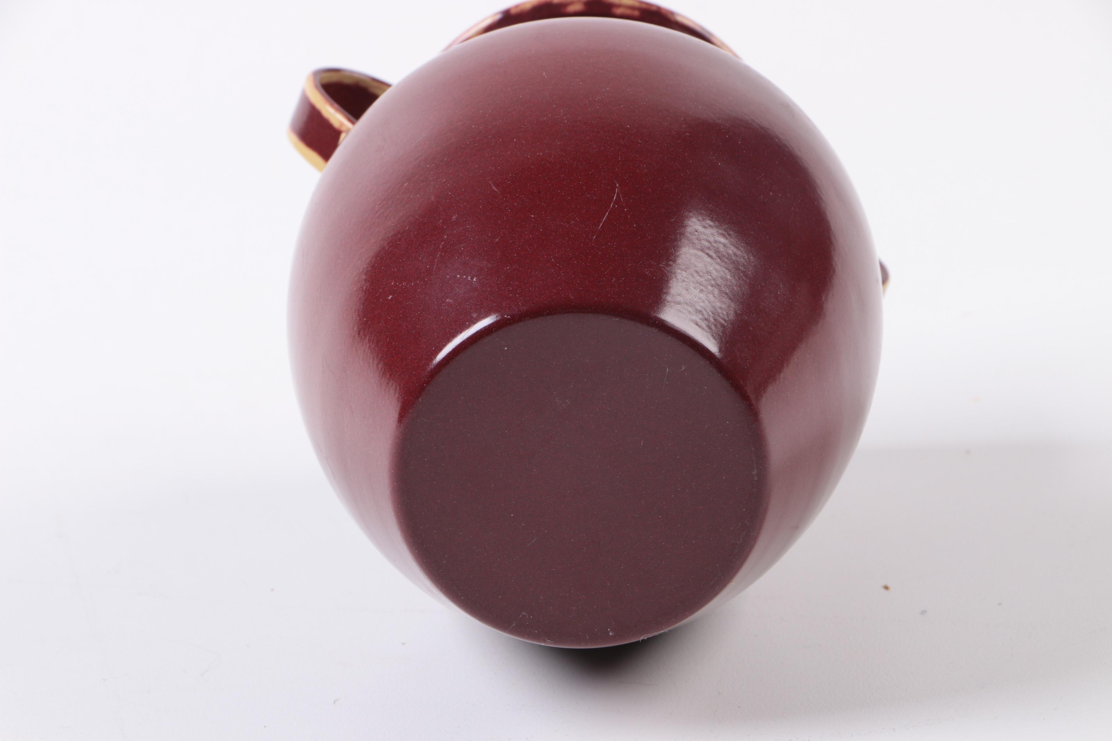 Burgundy Ceramic Urn