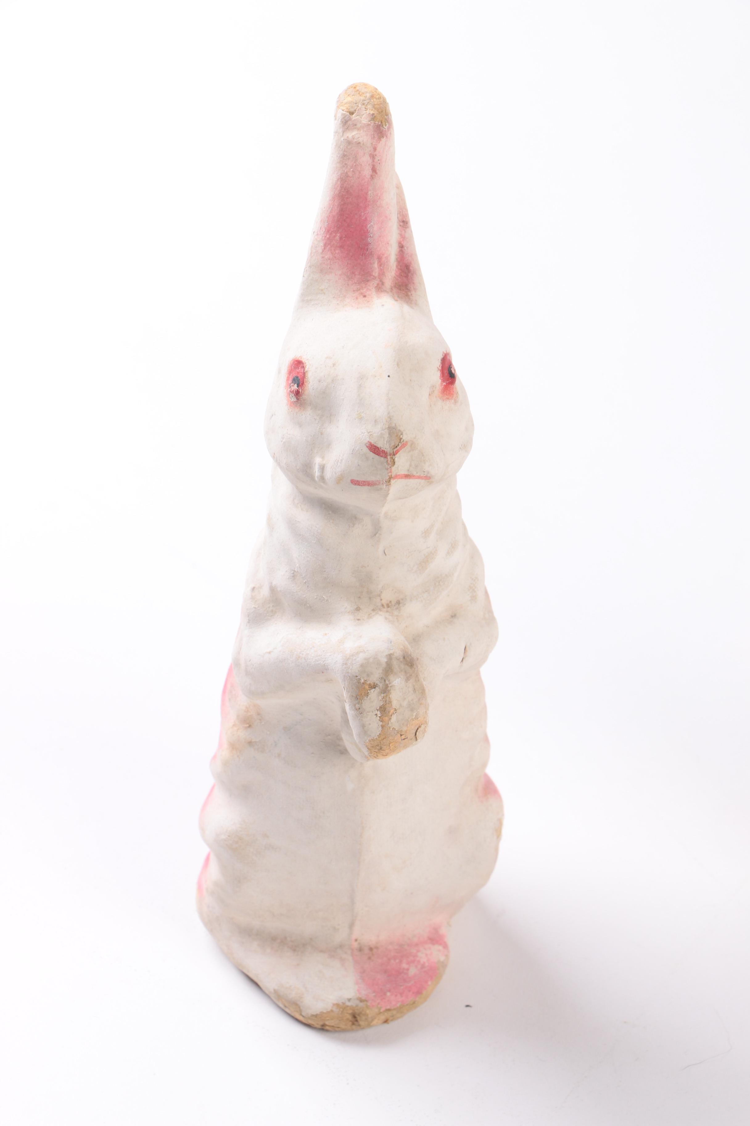Vintage Easter Rabbit Figurine Including Paper Mache