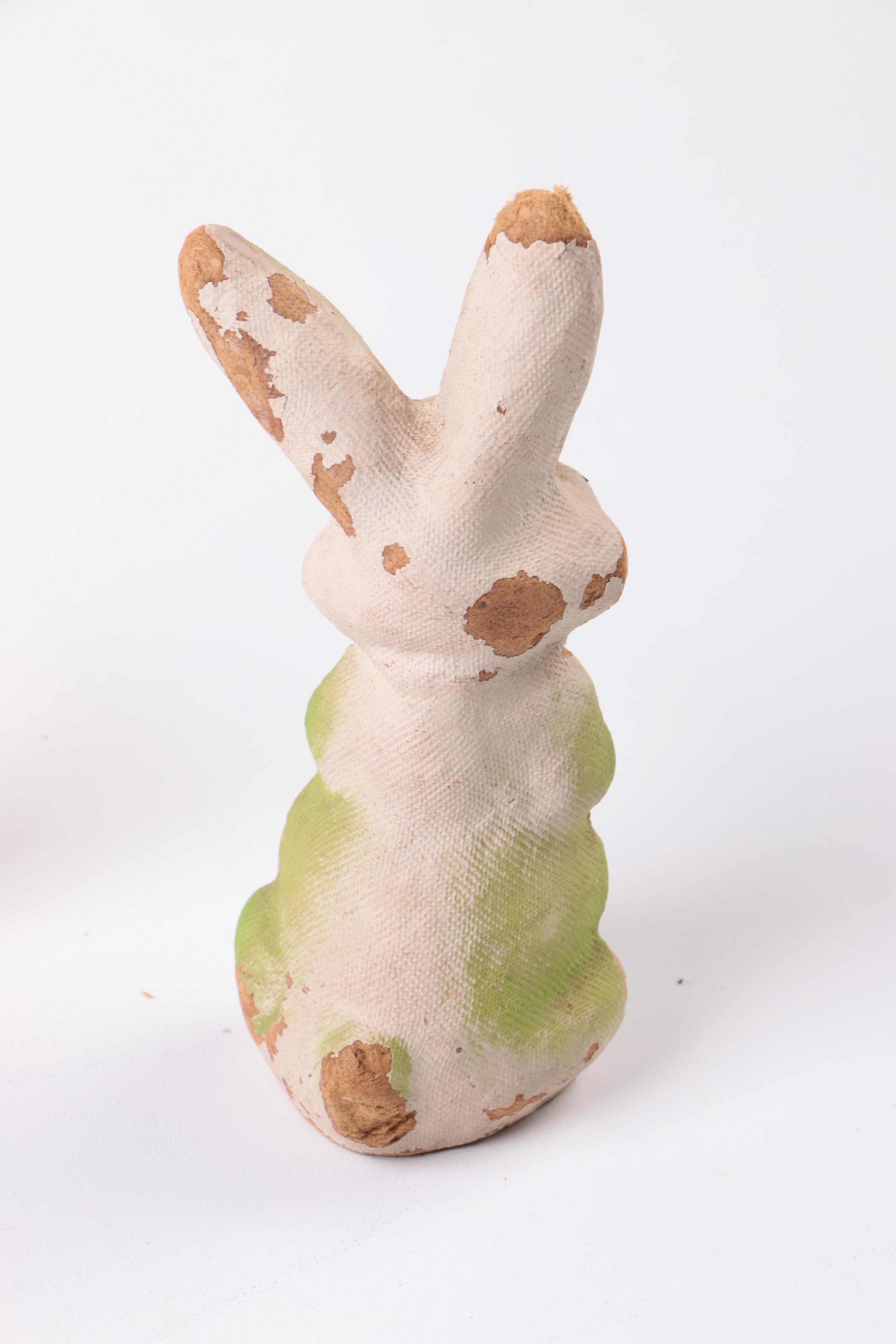 Vintage Easter Rabbit Figurine Including Paper Mache