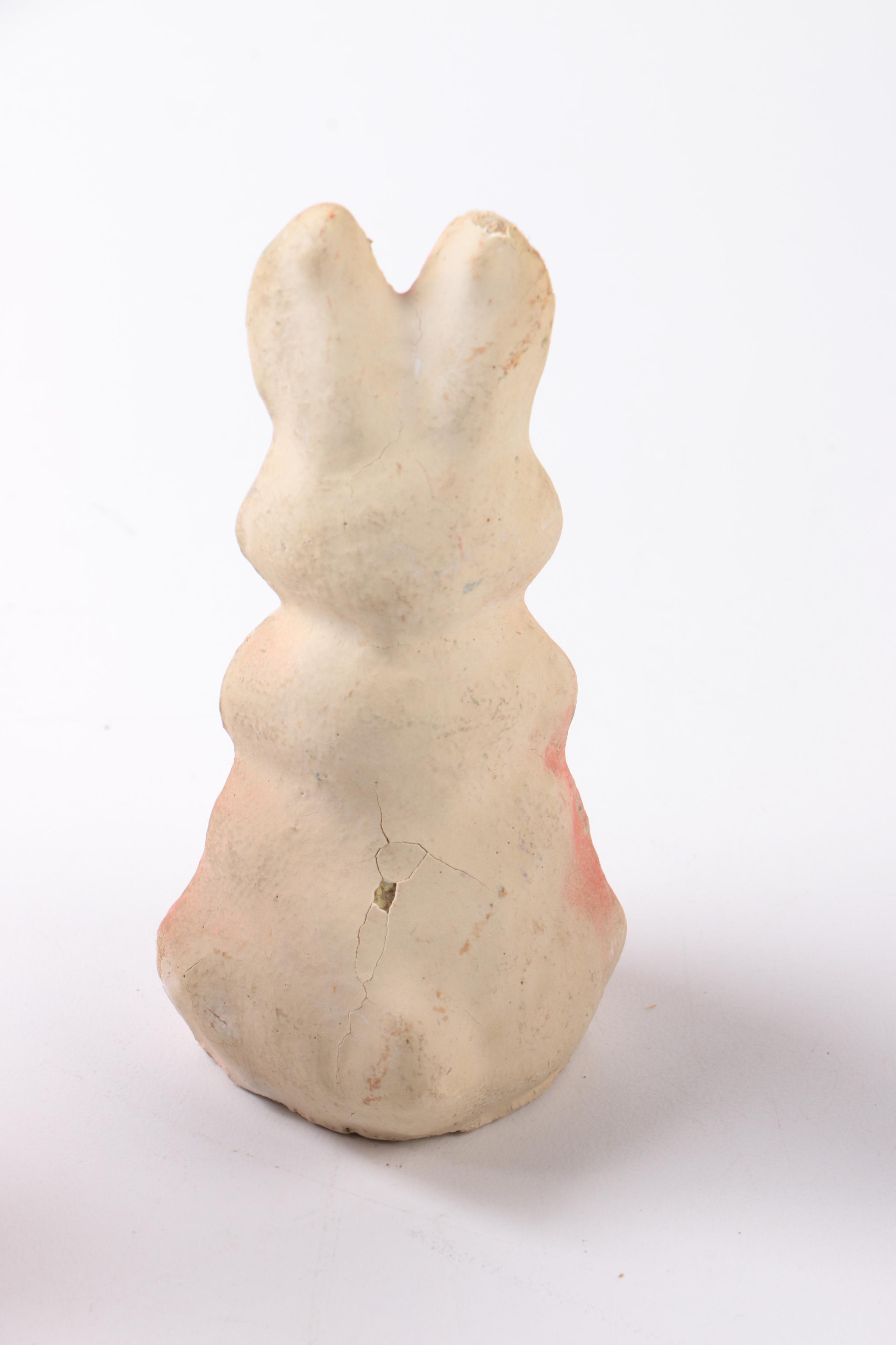 Vintage Easter Rabbit Figurine Including Paper Mache