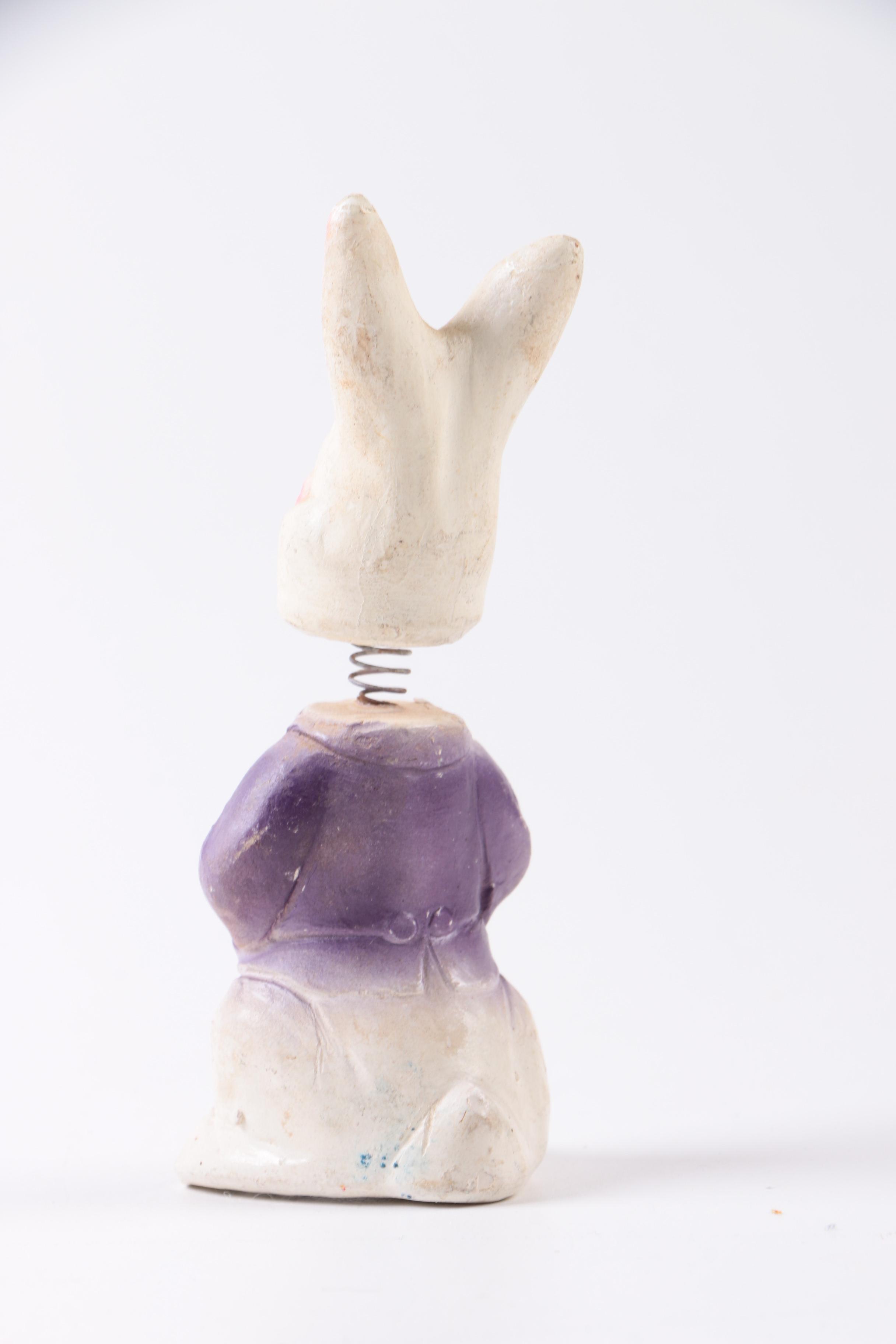 Vintage Easter Rabbit Figurine Including Paper Mache