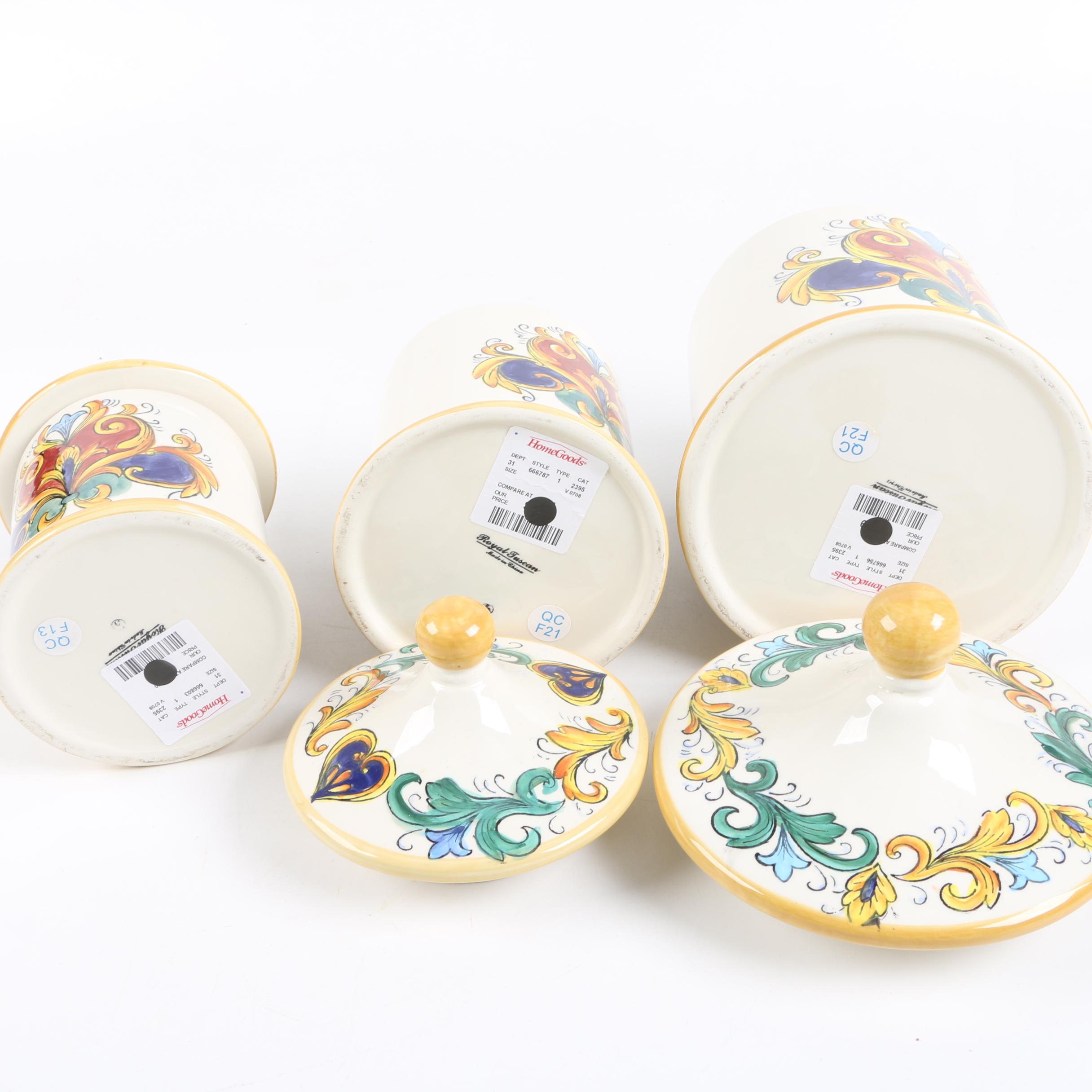 Italian Inspired Ceramic Canisters and Other Kitchenware