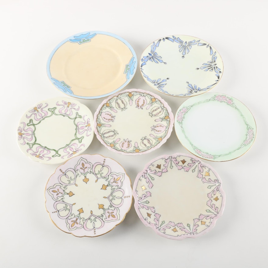 Vintage Porcelain Plates Featuring Tressemanes & Vogt